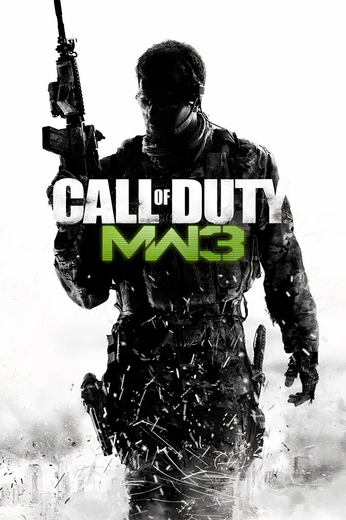 Hình ảnh tổng hợp gameplay Call of Duty: Modern Warfare 3, biểu tượng của game bắn súng chia đôi màn hình