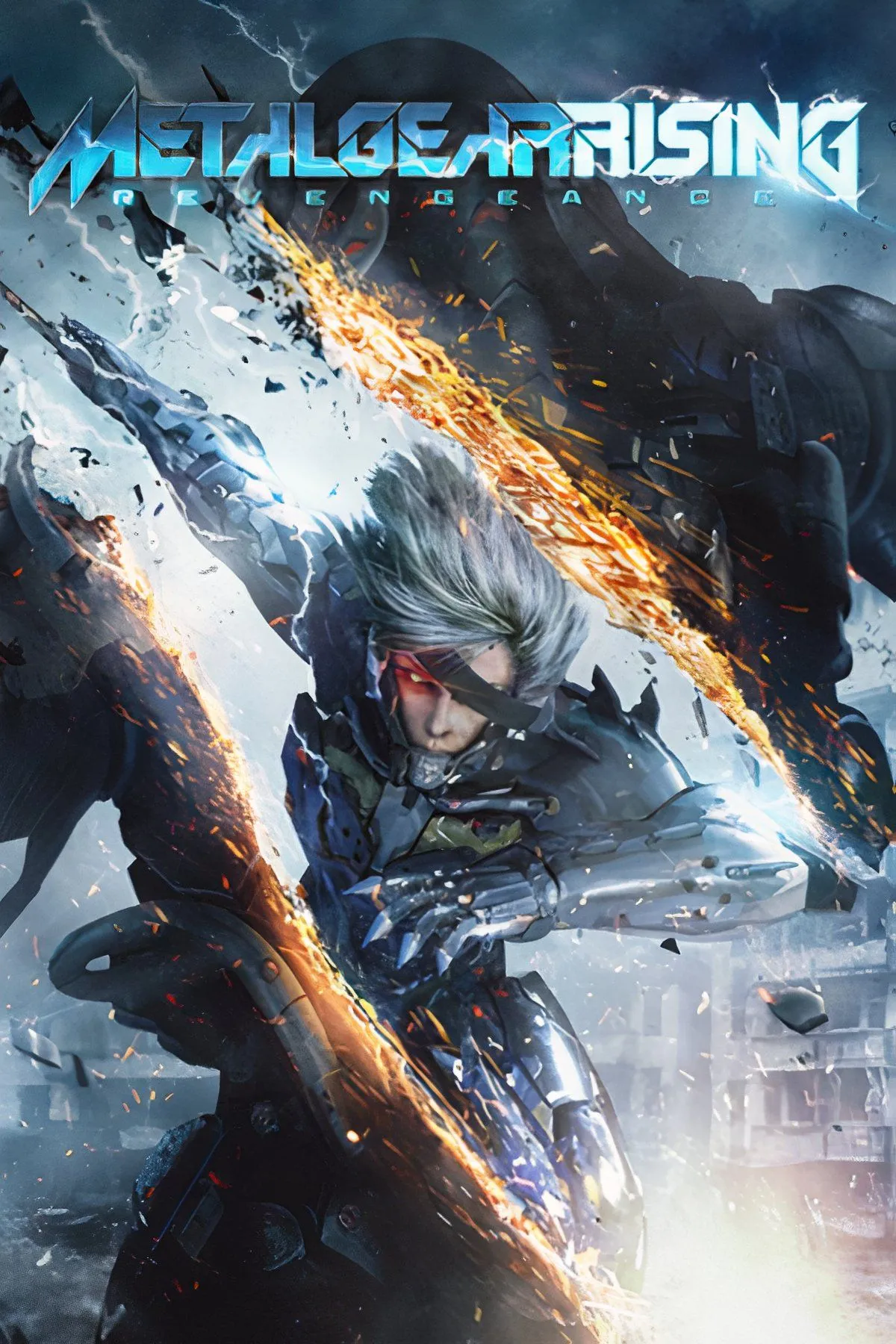 Hình ảnh tổng hợp từ Metal Gear Rising: Revengeance, với Senator Armstrong và Raiden