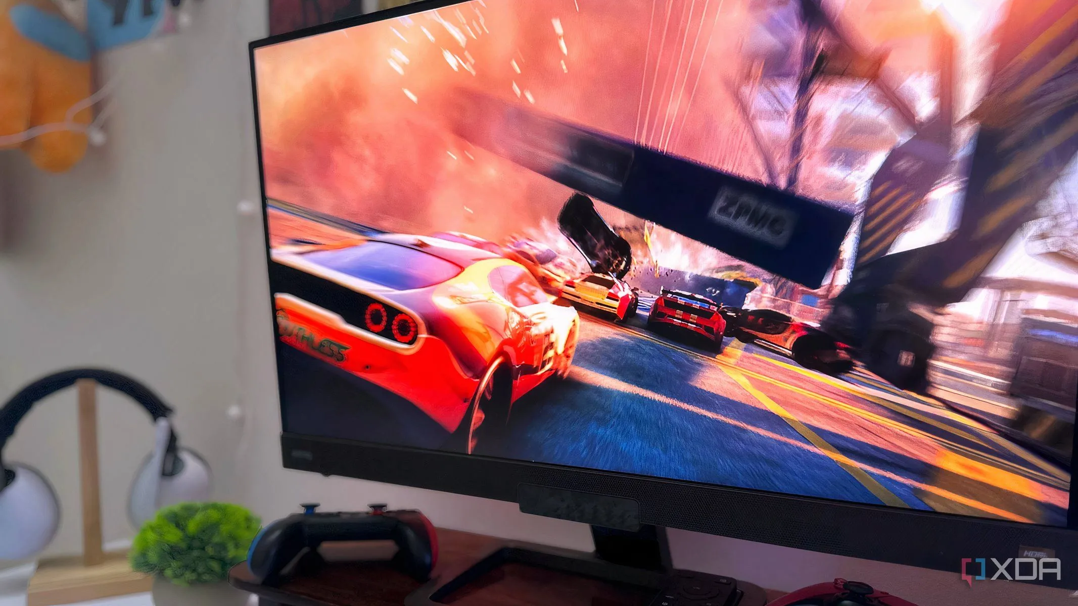 Hình ảnh trò chơi đua xe Split/Second trên màn hình máy tính, minh họa cho những studio game tài năng nhưng vẫn phải đóng cửa.