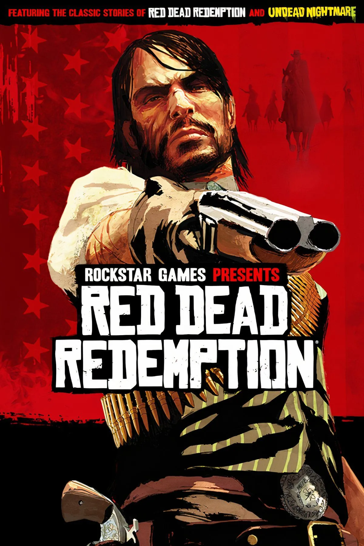 John Marston trong Red Dead Redemption, với trang phục cao bồi và khuôn mặt khắc khổ