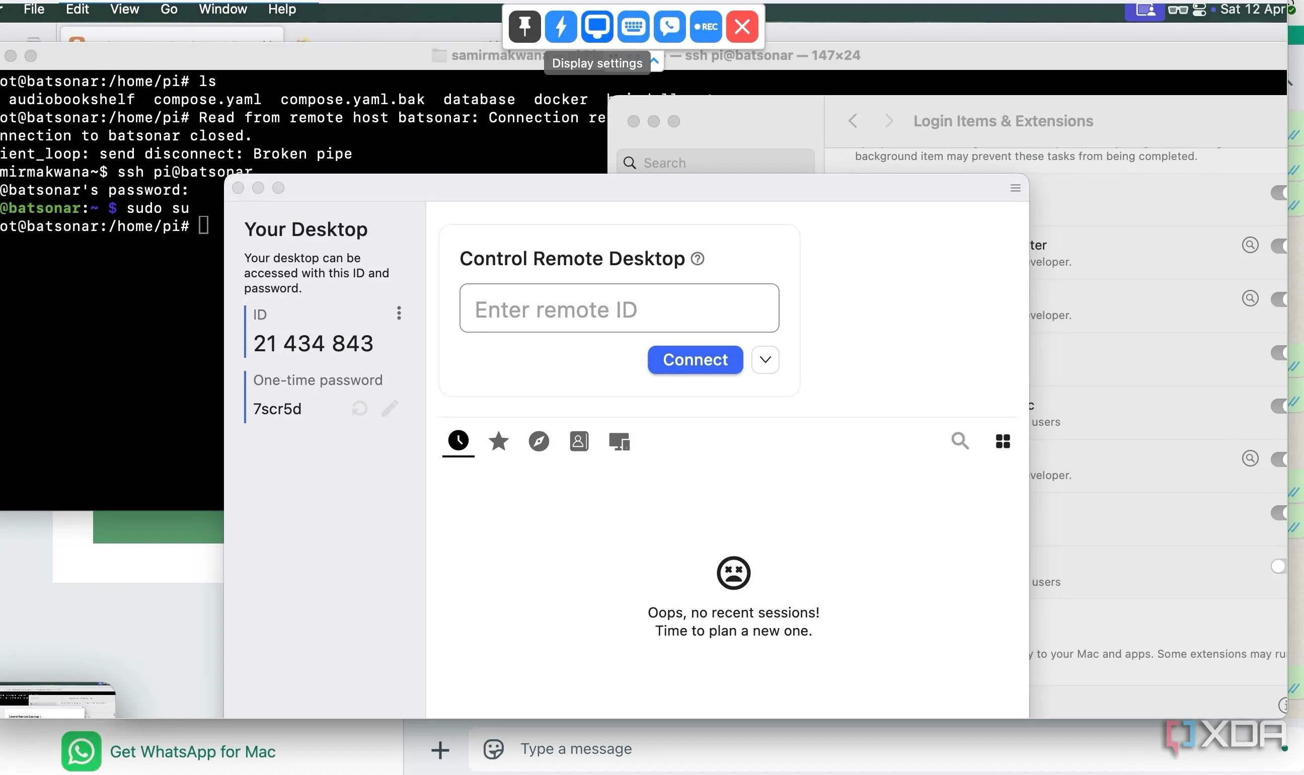 Kết nối hoạt động của RustDesk trên máy tính
