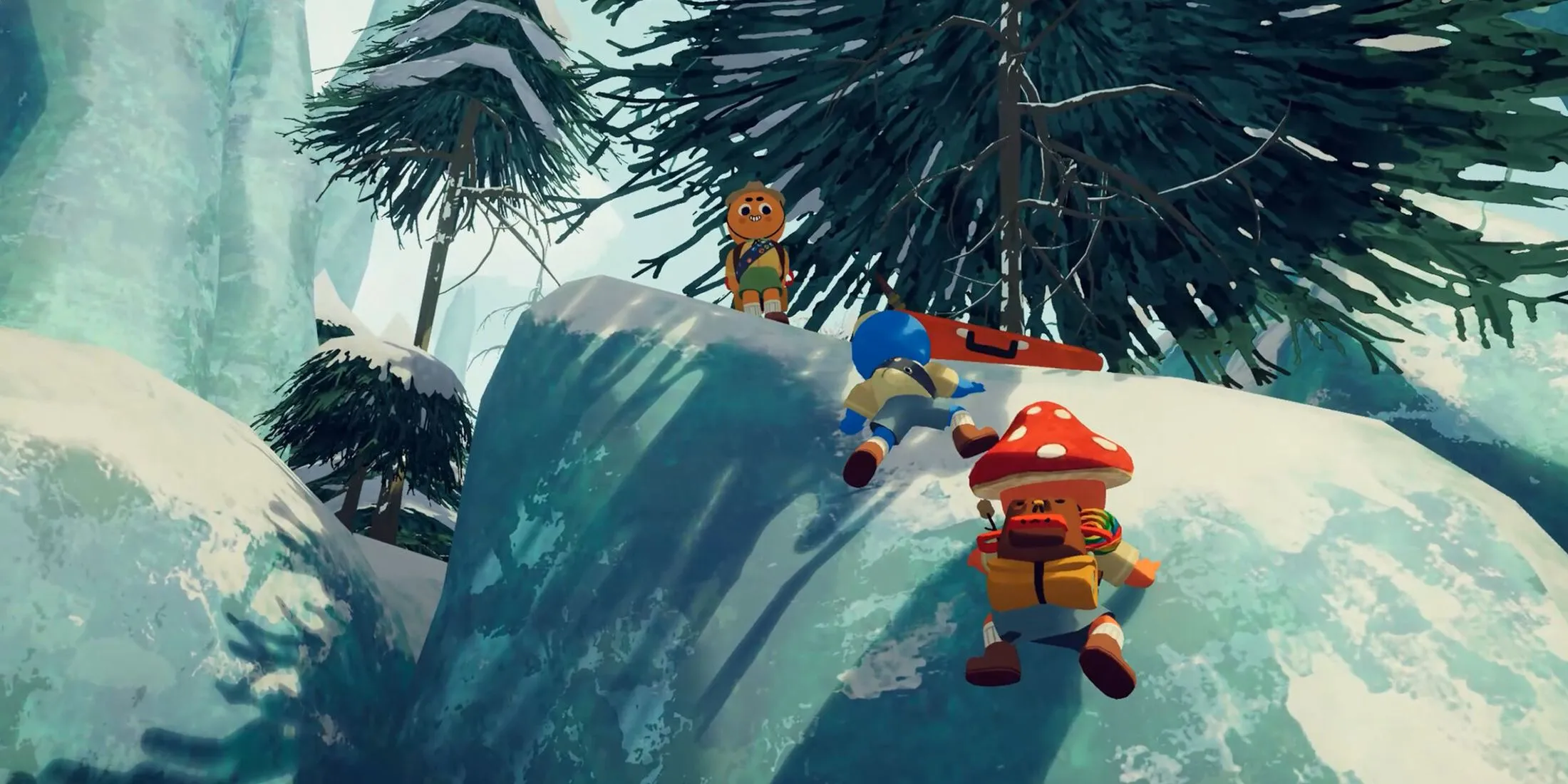 Khu vực núi băng giá trong game Peak, đòi hỏi sự phối hợp nhóm