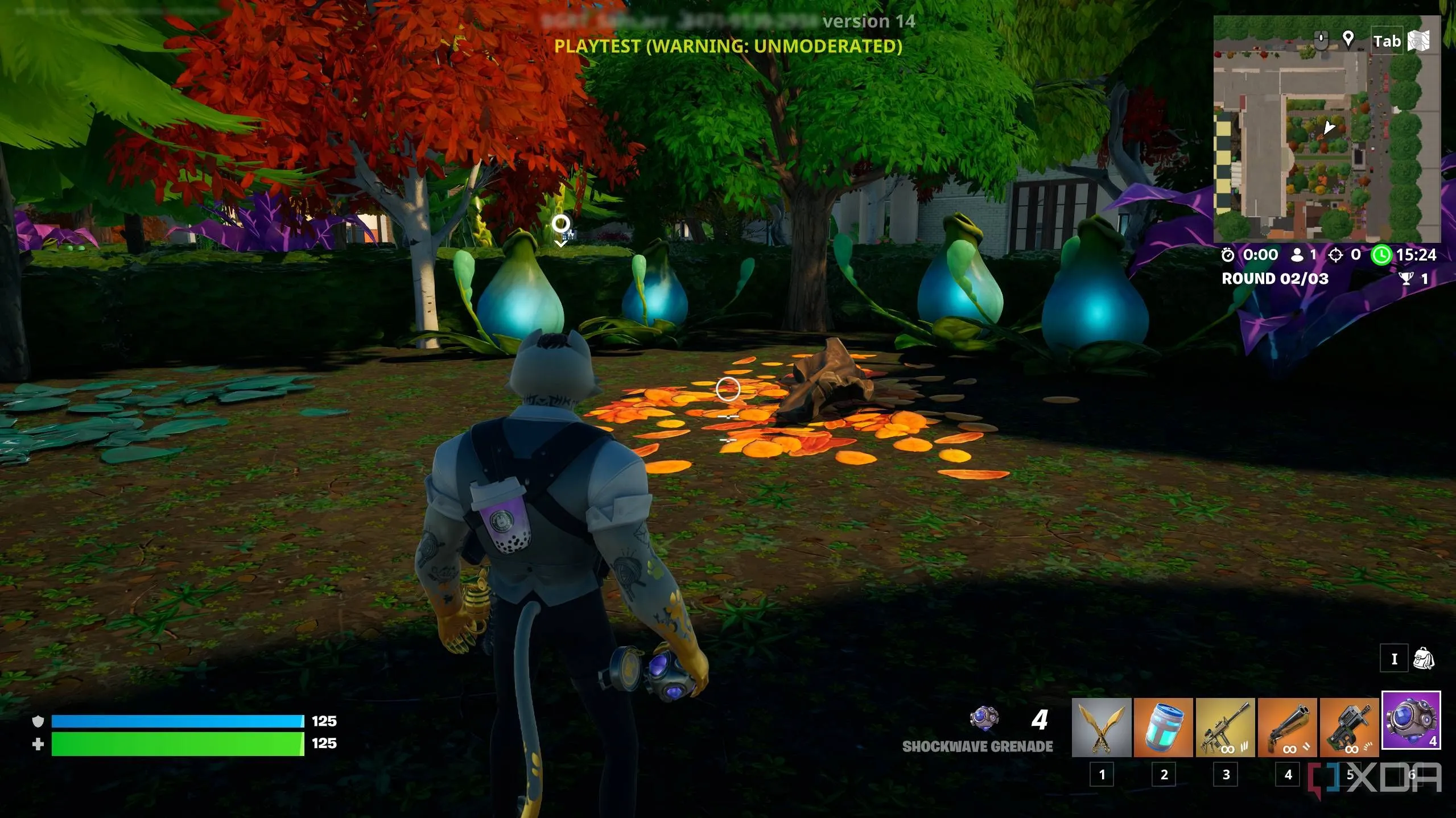 Khu vườn hồi máu được thêm vào bản đồ trường học tùy chỉnh trong Fortnite bằng Unreal Engine