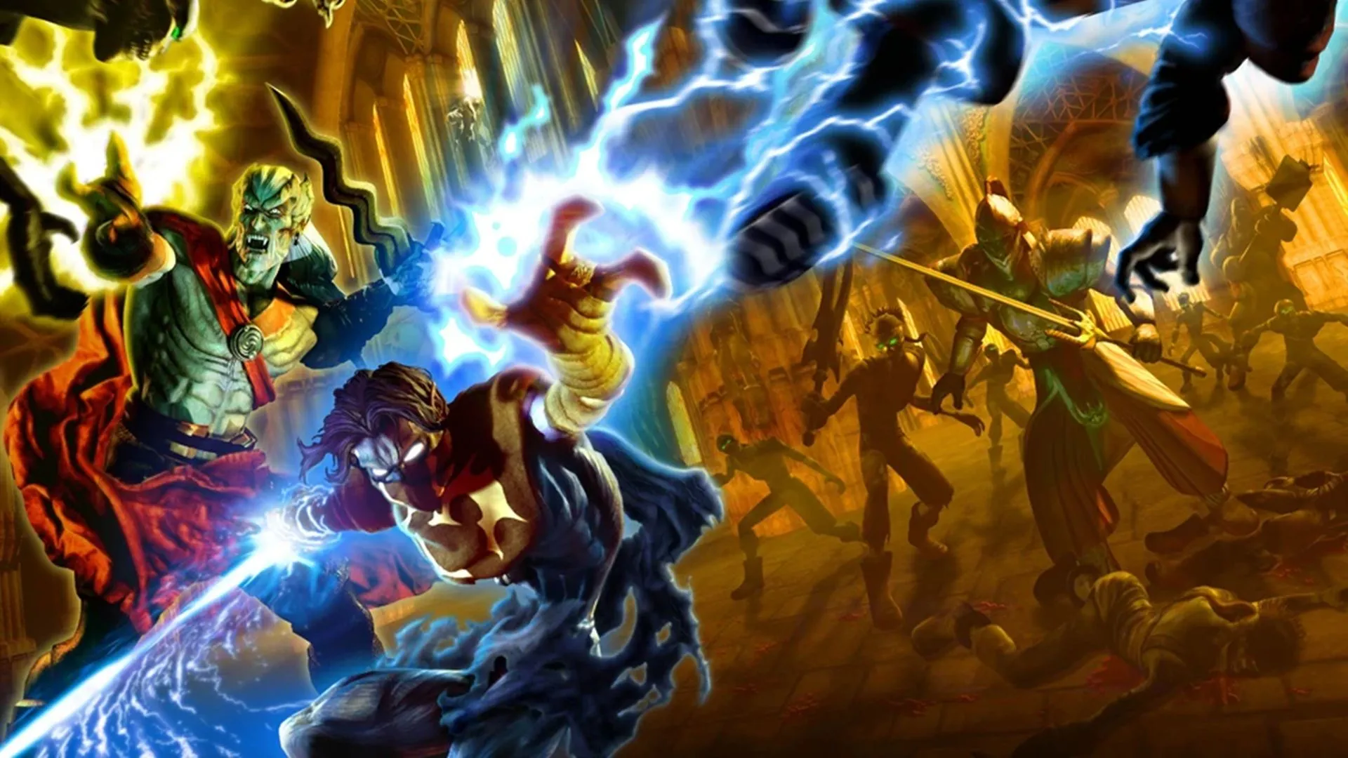 Legacy of Kain Defiance, ảnh nghệ thuật của Kain và Raziel, hai nhân vật chính trong tựa game phiêu lưu hành động với cốt truyện đen tối.