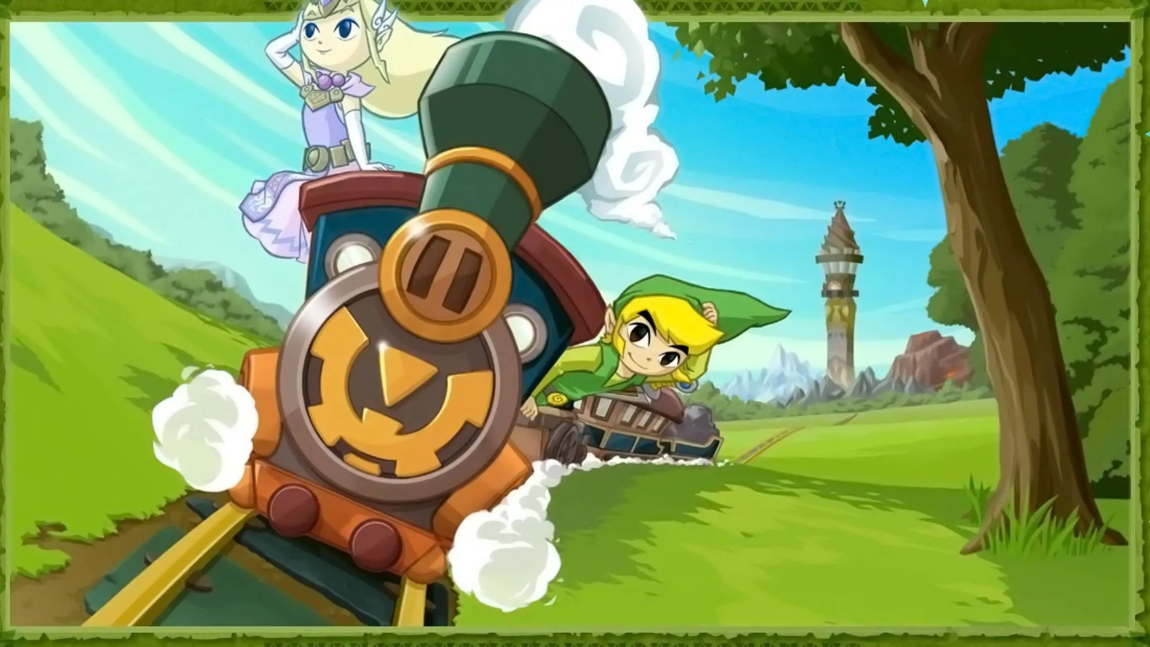 Link và công chúa Zelda trên chuyến tàu thần bí trong The Legend of Zelda Spirit Tracks