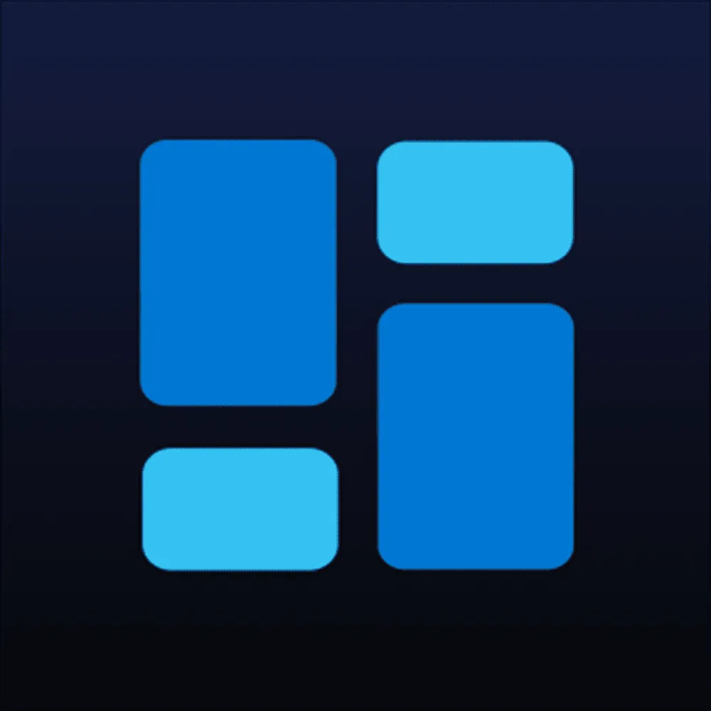 Logo BeWidgets với thiết kế tối giản, thể hiện sự hiện đại của các tiện ích màn hình trên Windows 11