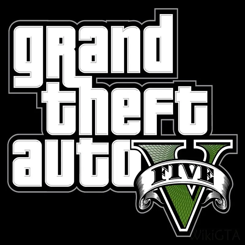Logo chính thức của tựa game thế giới mở Grand Theft Auto V (GTA V)