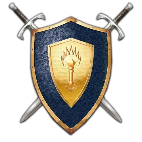 Logo của Battle for Wesnoth, một game chiến thuật theo lượt mã nguồn mở.