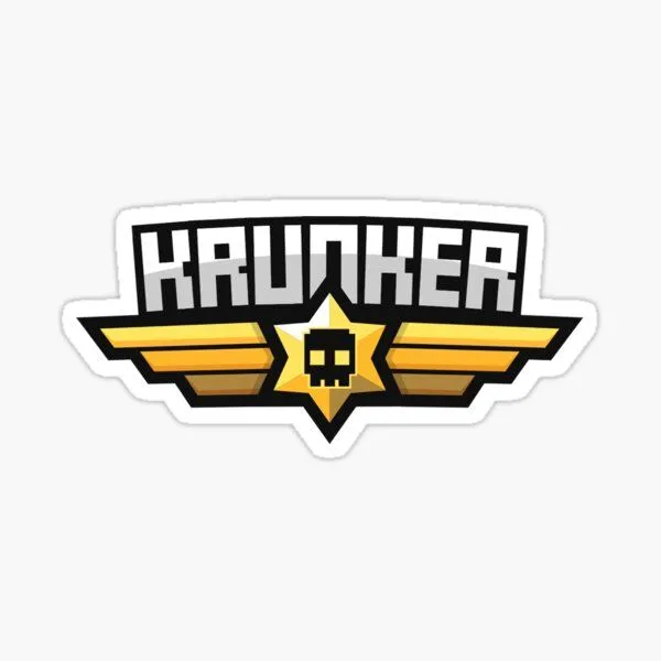 Logo của Krunker, một trò chơi FPS trực tuyến với đồ họa pixel.