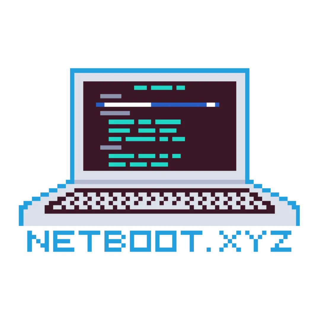 Logo của Netboot.xyz, dịch vụ boot qua mạng cung cấp bộ sưu tập ISO cho home lab