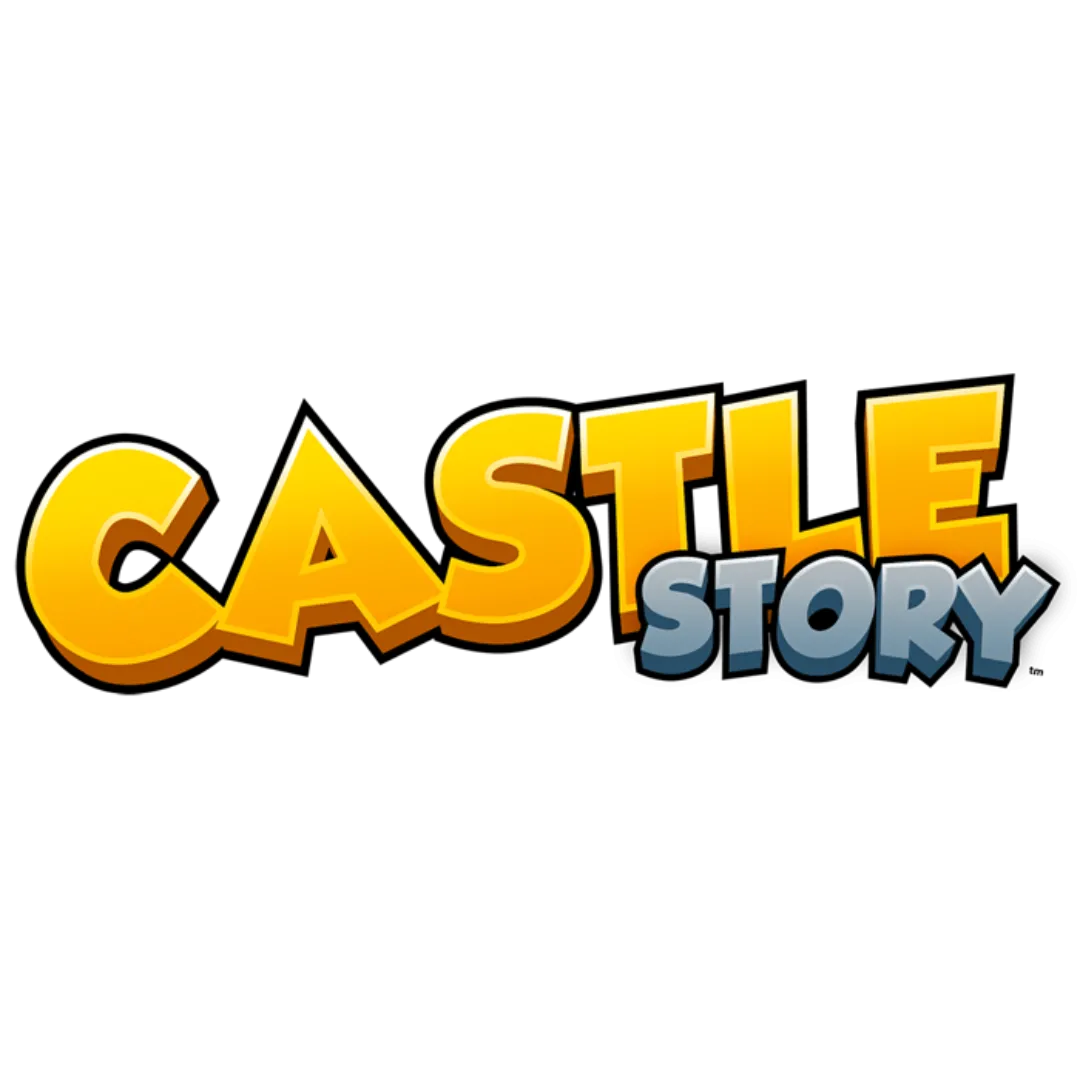 Logo game Castle Story, thể hiện sự kết hợp giữa xây dựng và chiến thuật trong tựa game gọi vốn cộng đồng