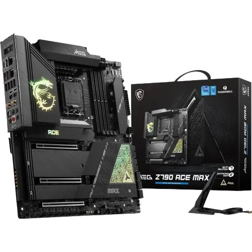 Mainboard MSI MEG Z790 ACE MAX E-ATX và hộp bán lẻ