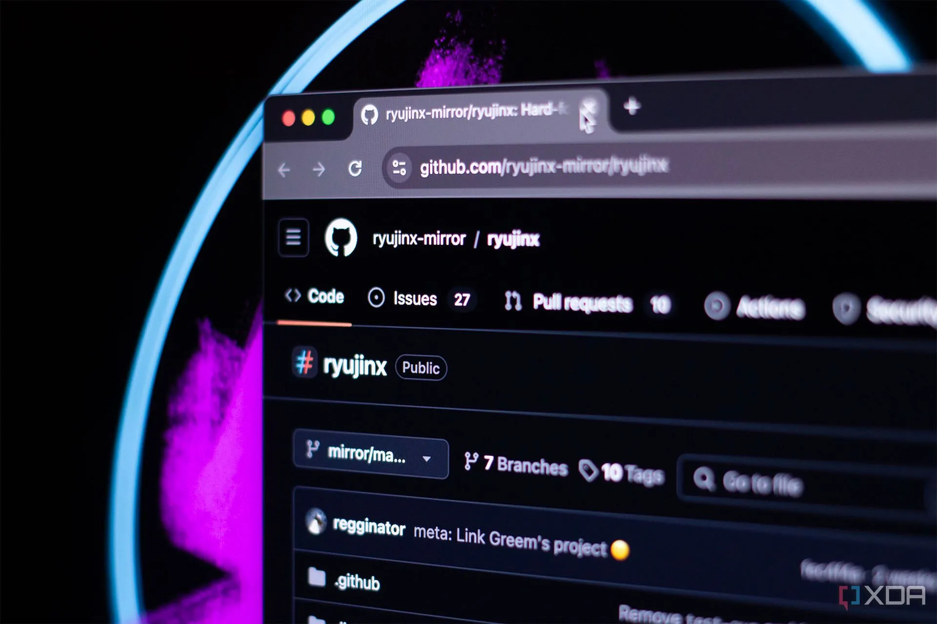 Màn hình GitHub hiển thị mã nguồn của Ryujinx, nền tảng chưa hỗ trợ đầy đủ IPv6