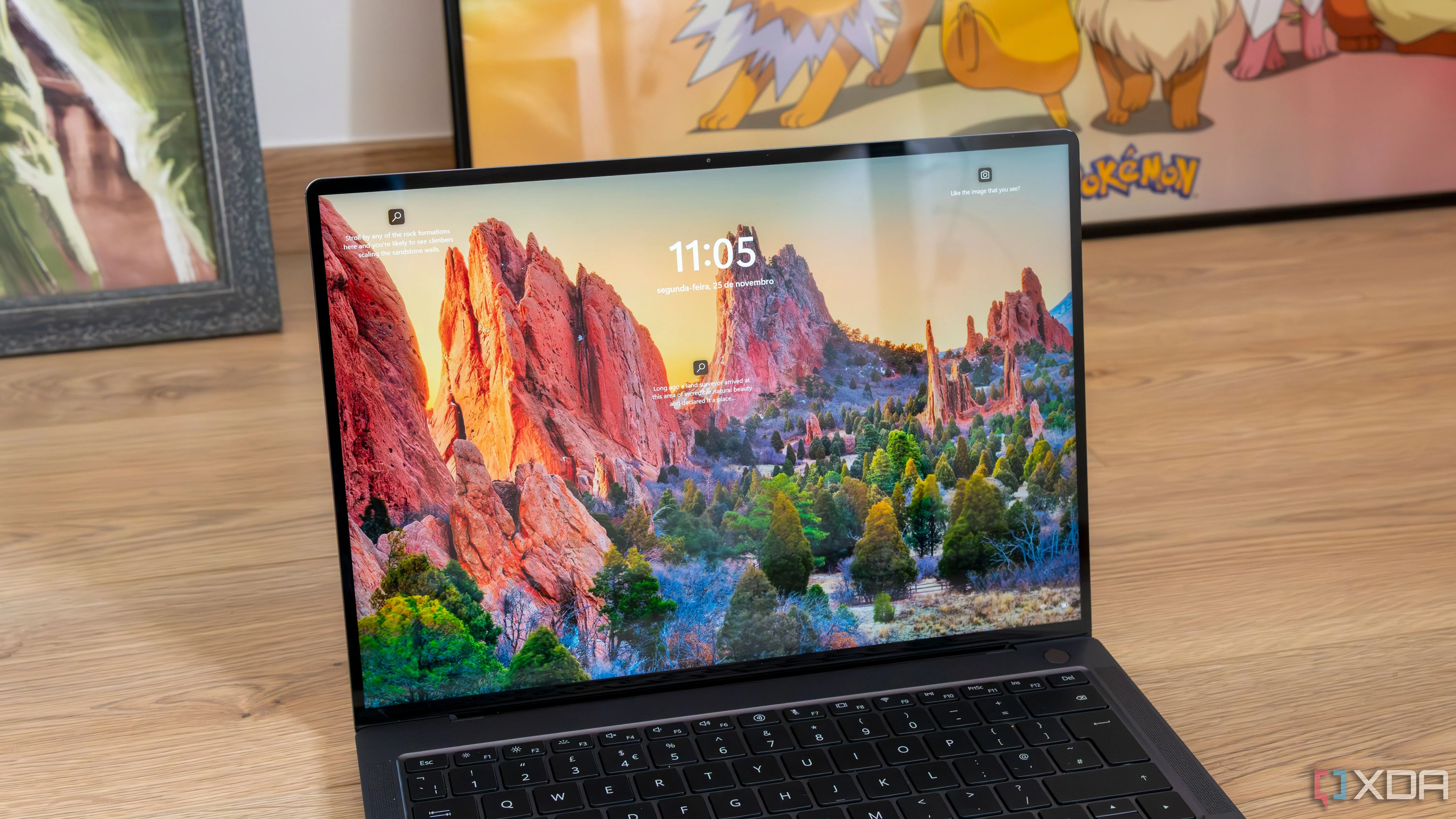 Màn hình khóa của hệ điều hành Windows 11 trên máy tính xách tay