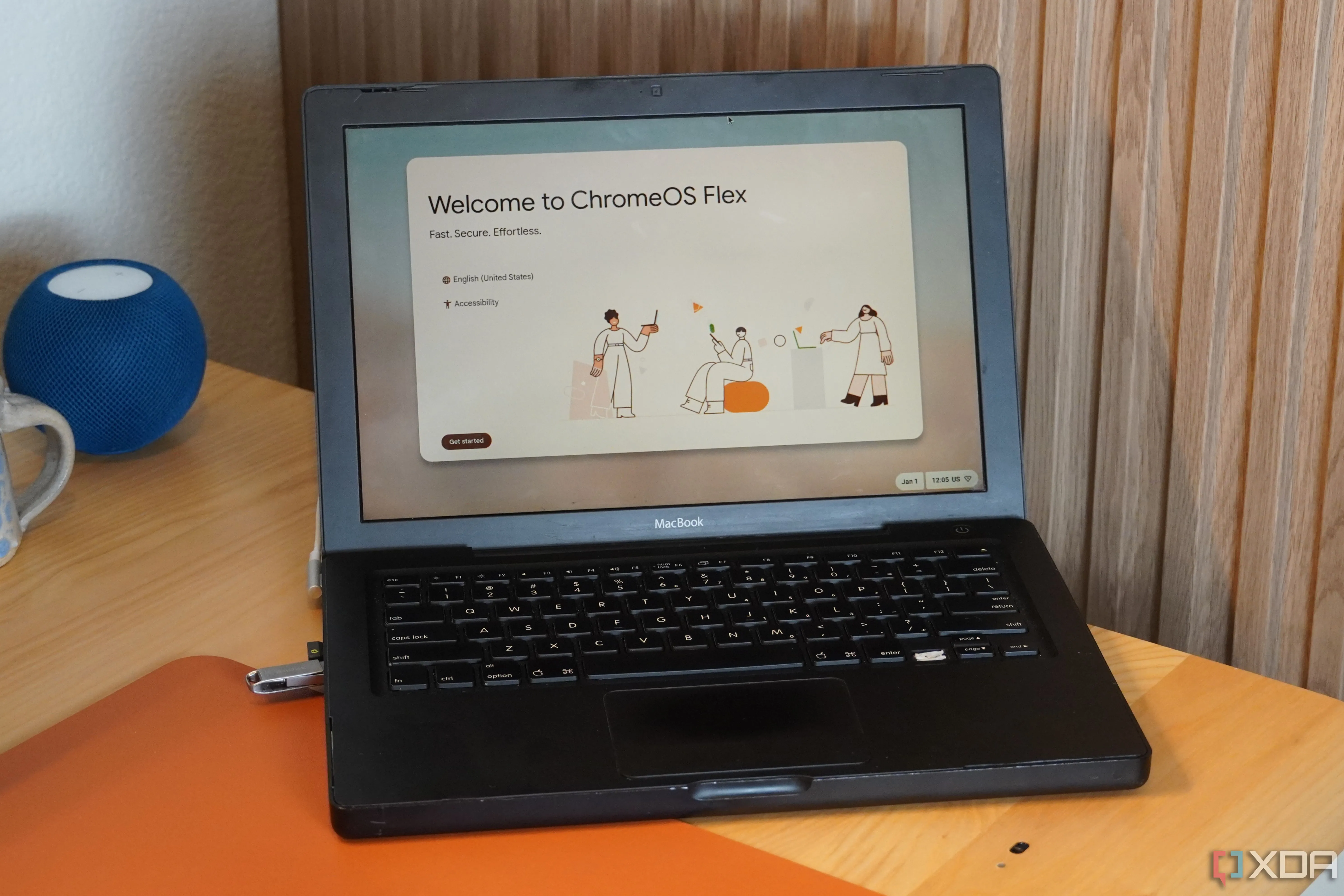 Màn hình khởi động ChromeOS Flex trên MacBook