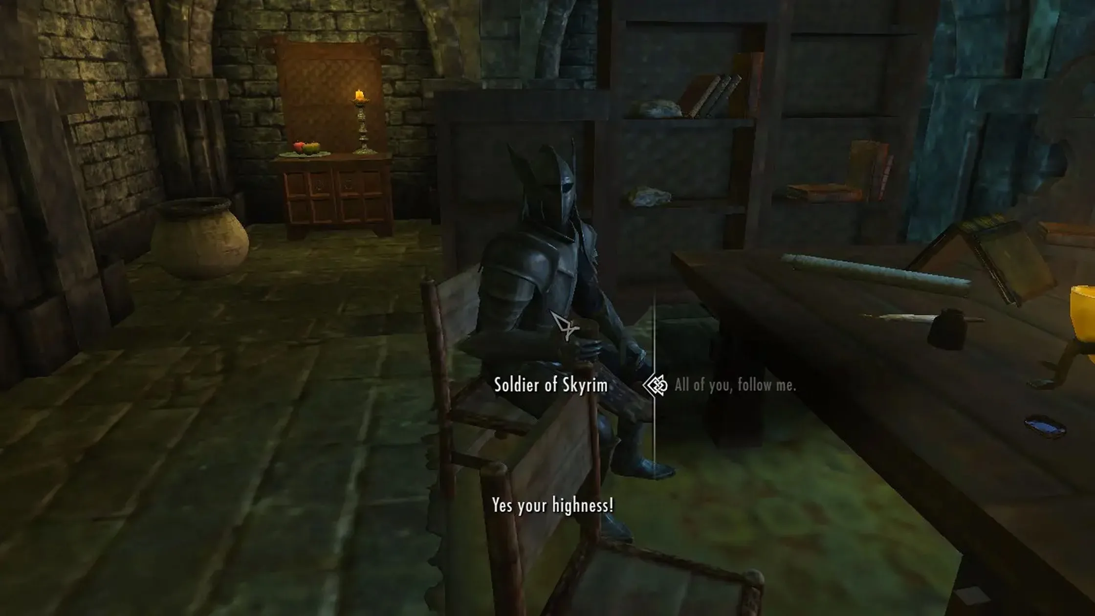 Màn hình trong game của mod Become High King of Skyrim