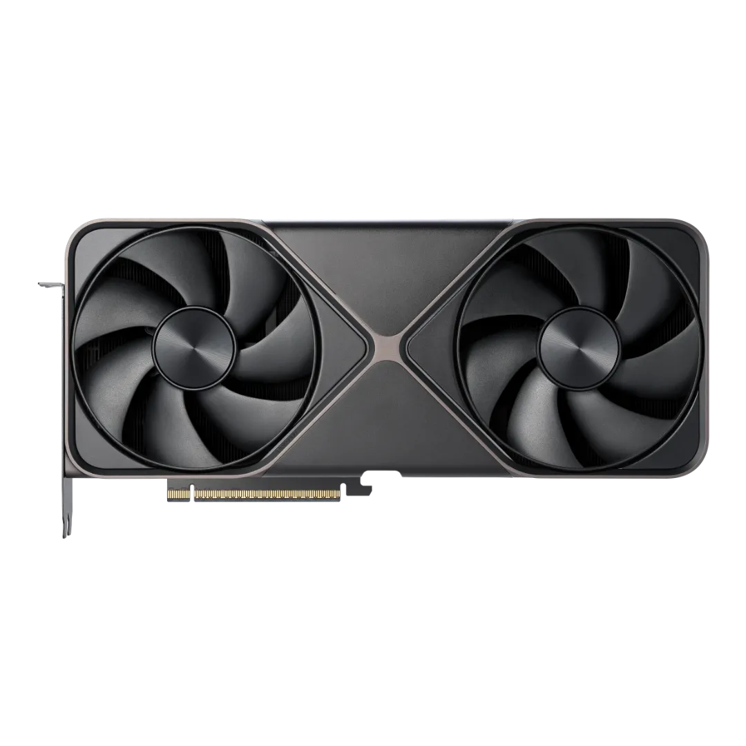 Mặt trước của card đồ họa Nvidia GeForce RTX 5080 Founders Edition