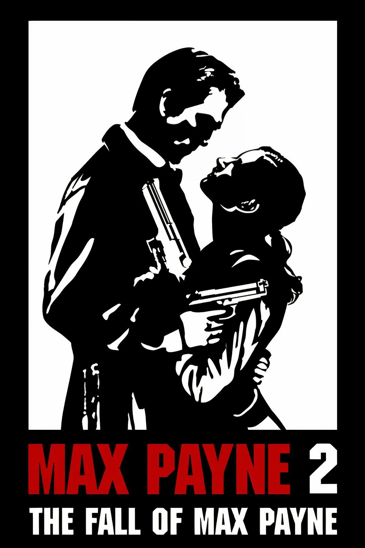 Max Payne trong một cảnh hành động đậm chất noir của tựa game Max Payne 2: The Fall of Max Payne
