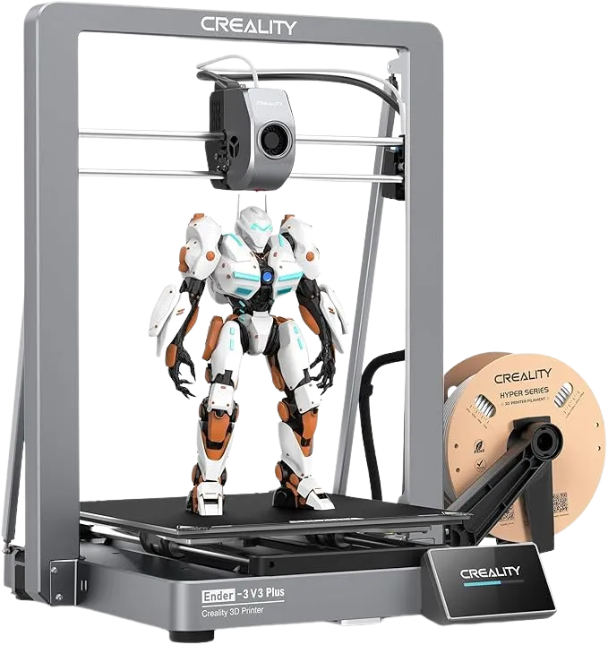 Máy in 3D Creality Ender-3 V3 Plus, nổi bật với thiết kế tối giản và hiệu suất cao.