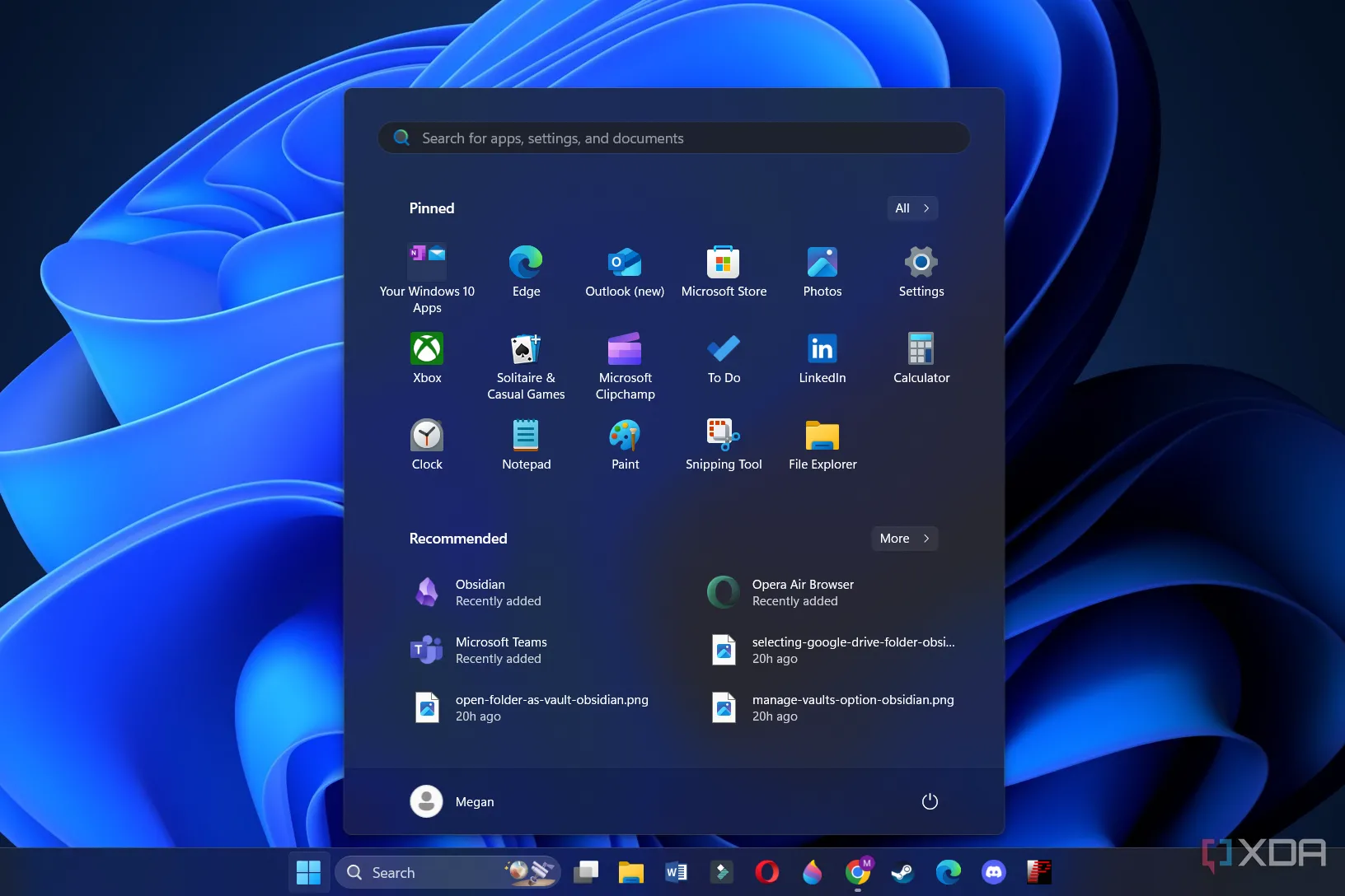 Menu Start trên Windows 11