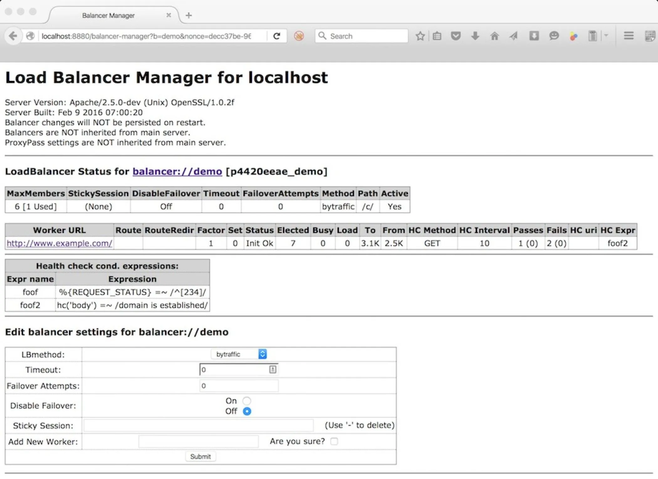Mô tả cấu hình Apache làm reverse proxy