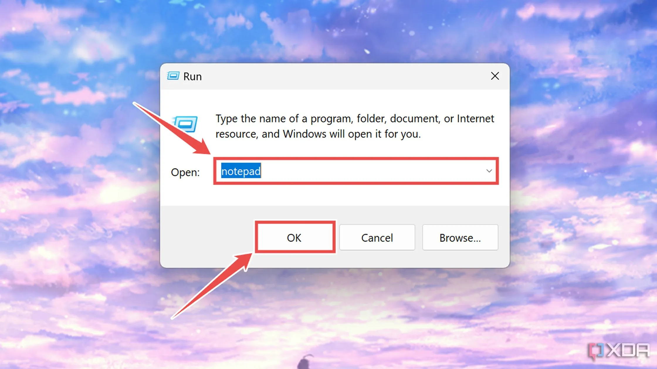 Mở ứng dụng Notepad để bắt đầu tạo script Robocopy