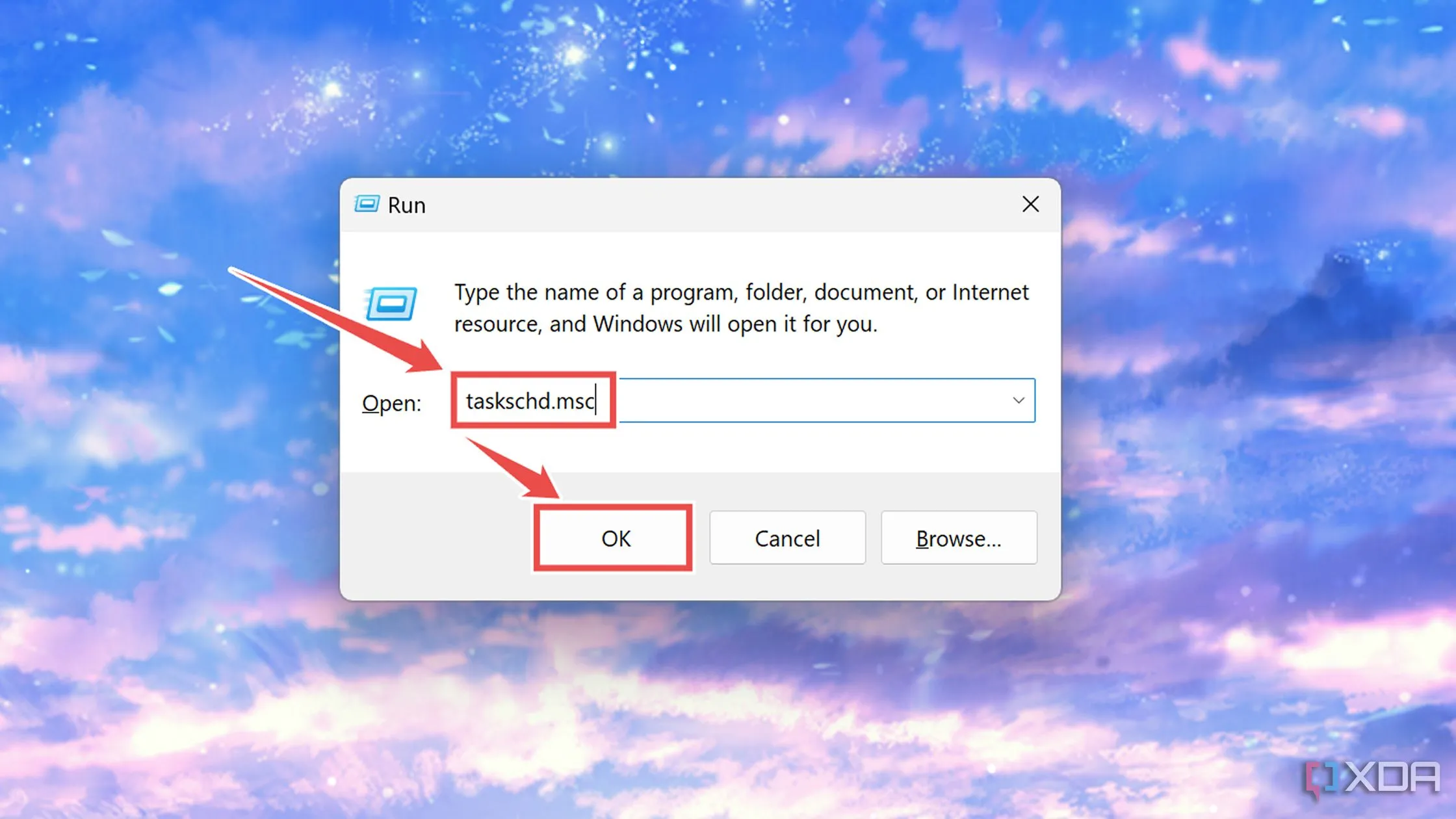 Mở Windows Task Scheduler để lập lịch tự động chạy script sao lưu