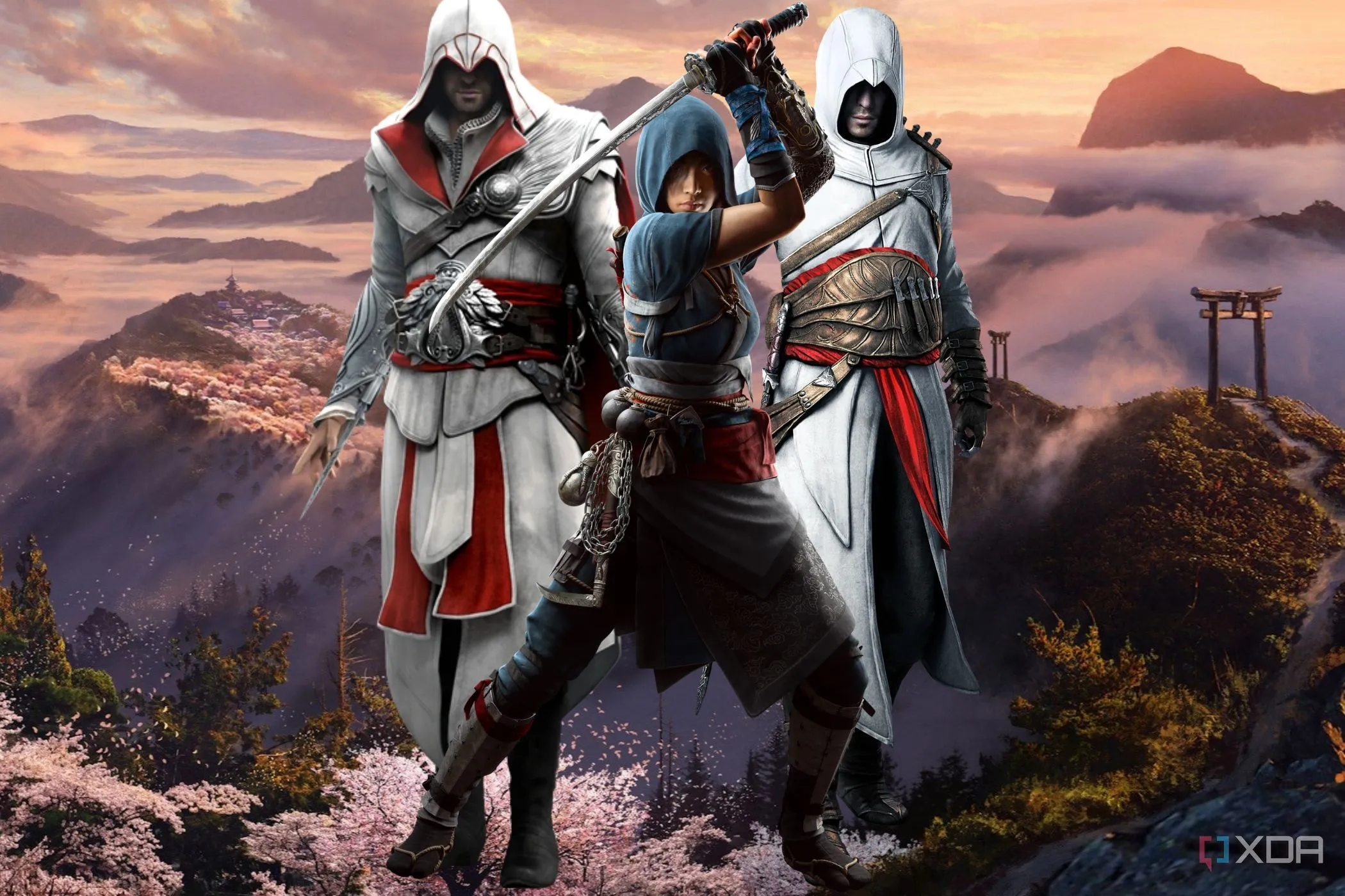 Một cảnh Naoe đang thực hiện ám sát trong Assassin's Creed Shadows