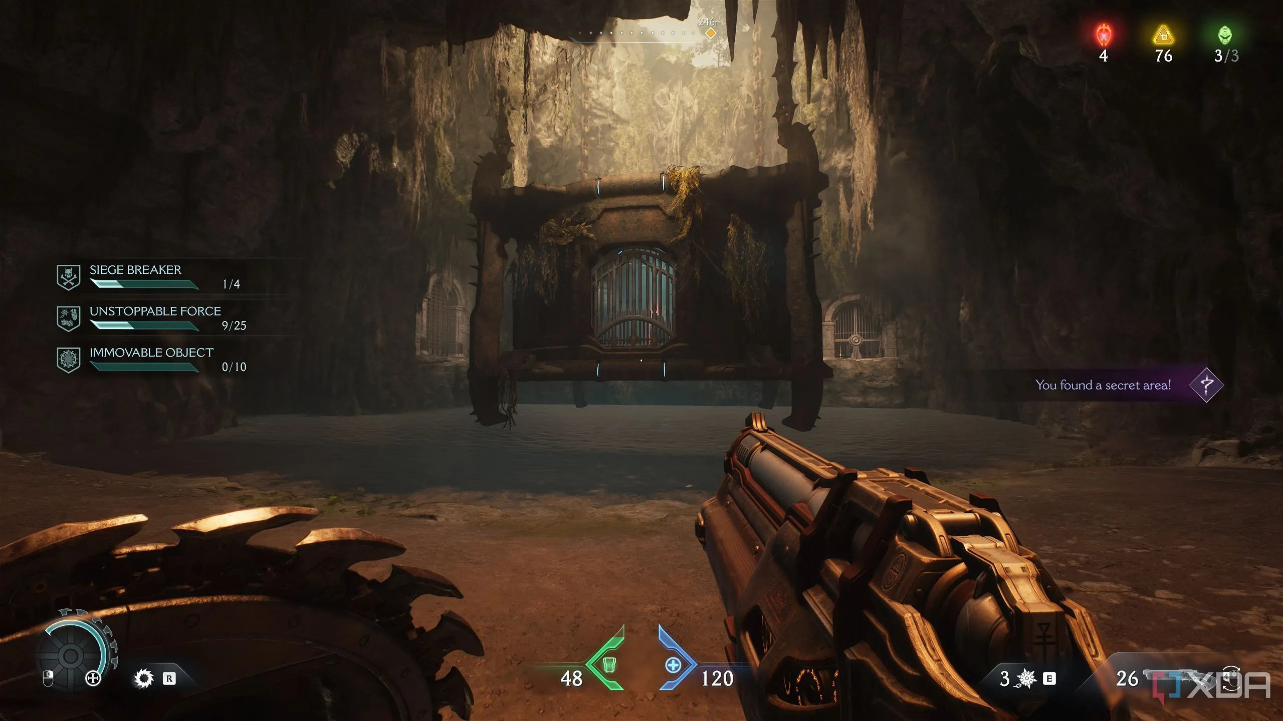 Một cấu trúc lớn treo lơ lửng trong Doom The Dark Ages Chapter 6