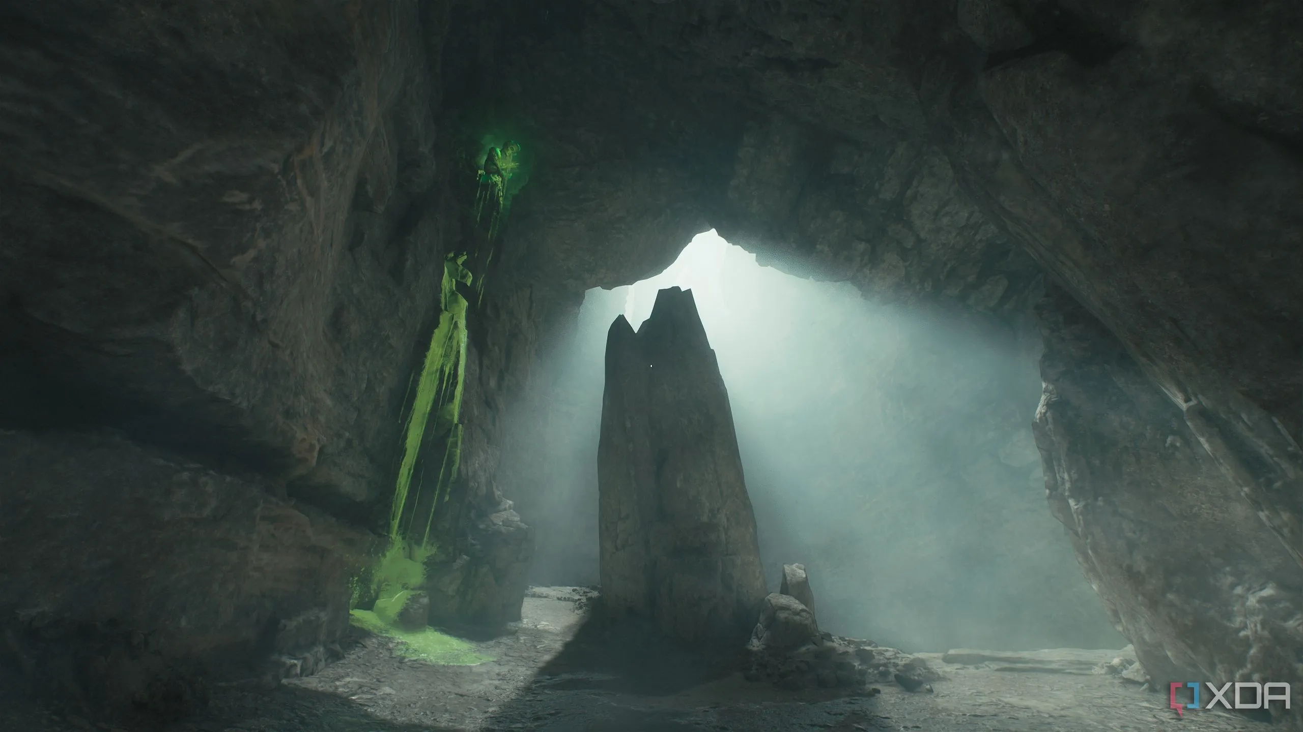 Một nốt thịt xanh (green flesh node) được sử dụng để tiếp cận khu vực bí mật 11 trong Doom: The Dark Ages.