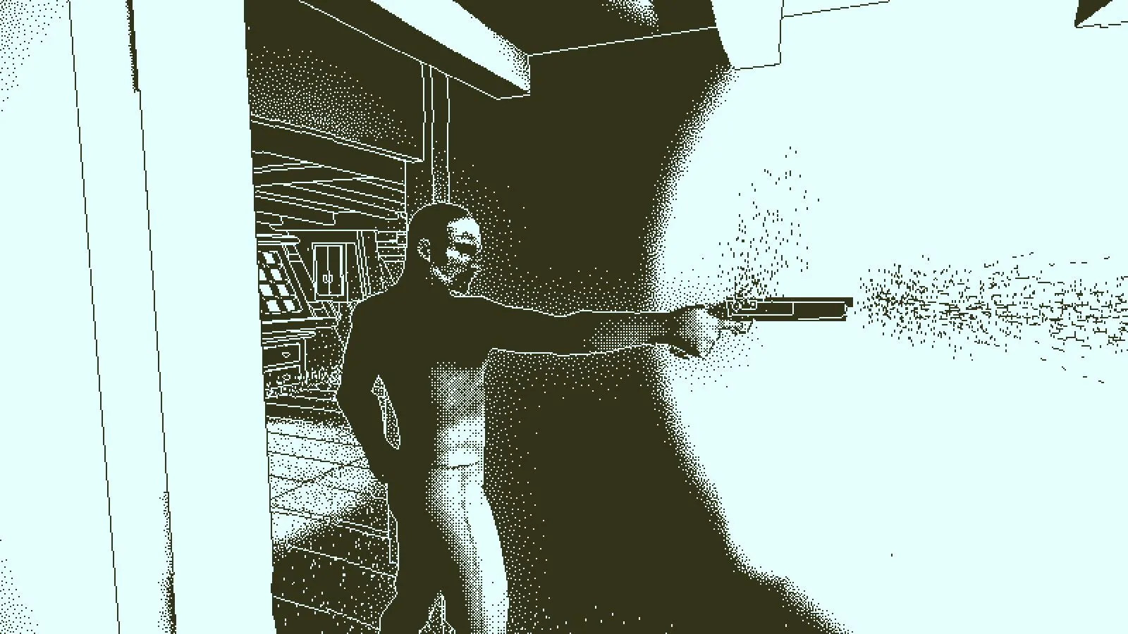 Một phân cảnh từ game indie &quot;Return of the Obra Dinn&quot; với phong cách đồ họa độc đáo