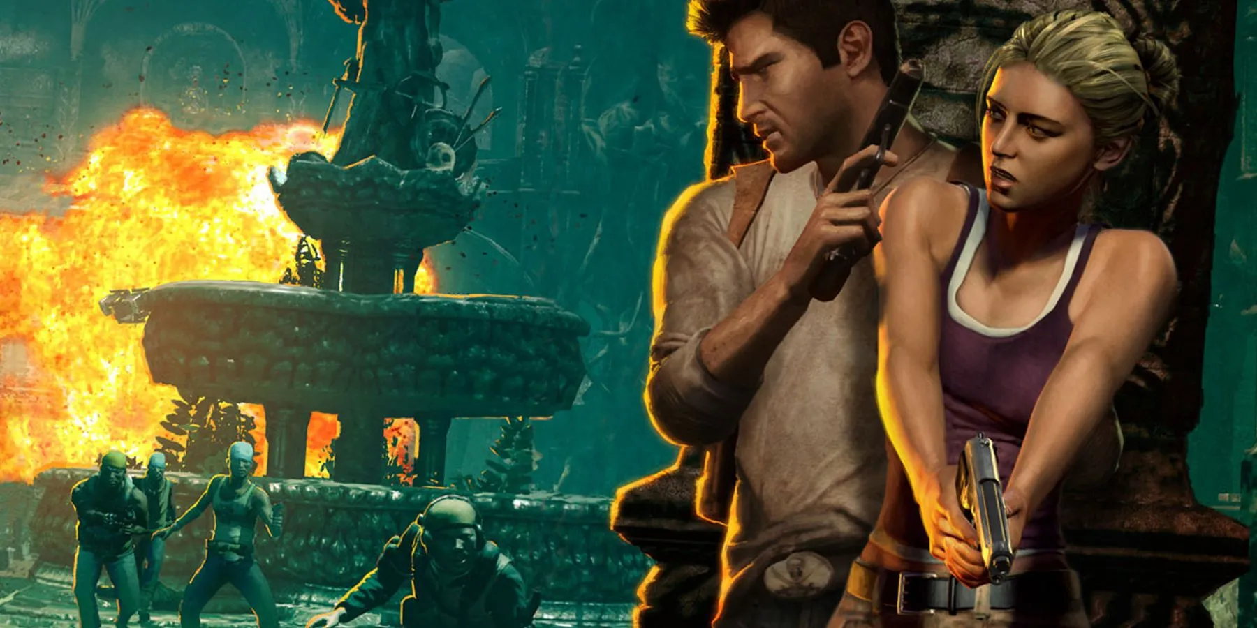 Nathan Drake khám phá di tích trong Uncharted: Drake's Fortune, game hành động phiêu lưu PS3