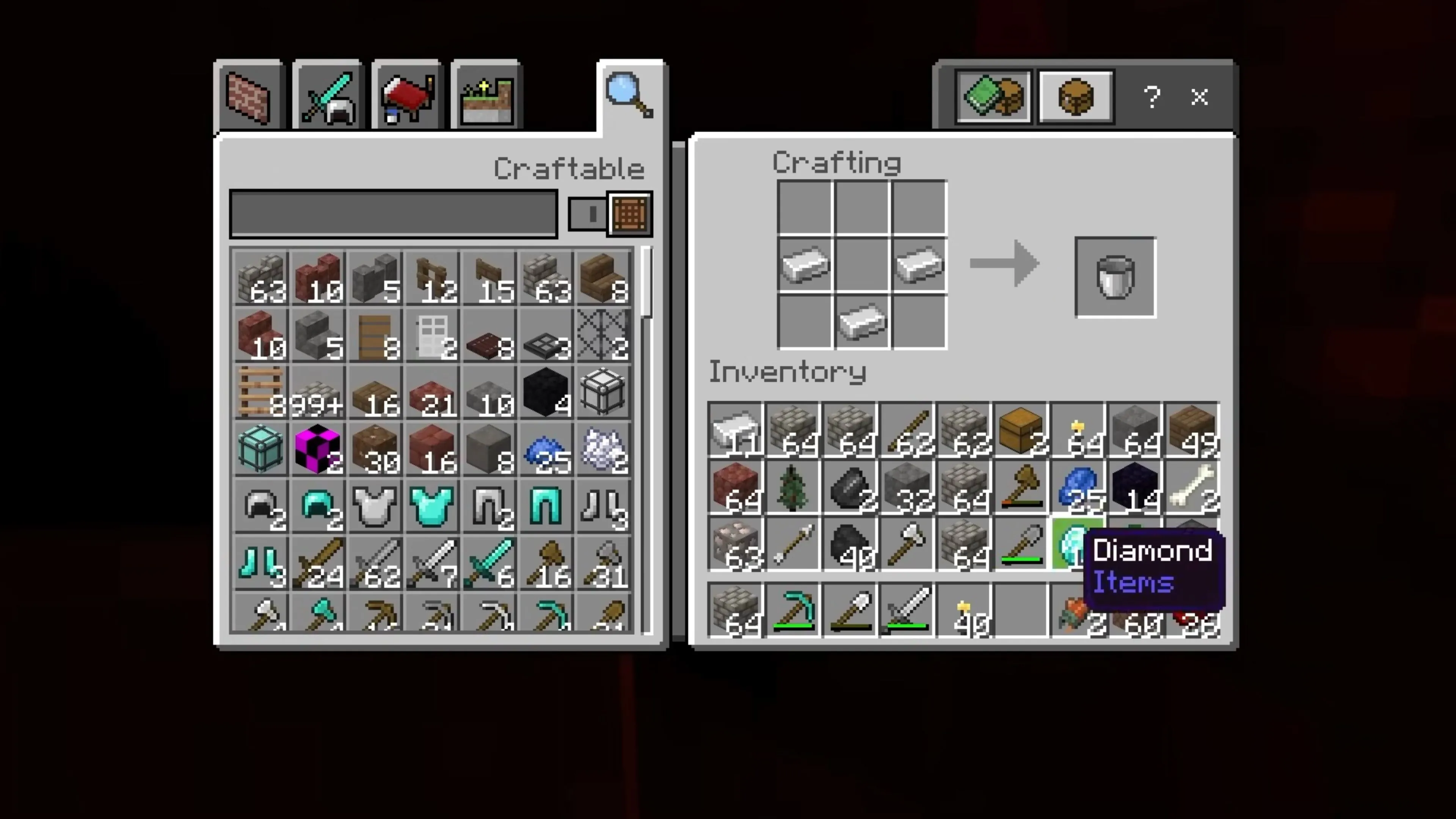 Người chơi chặt cây trong môi trường thế giới mở của Minecraft.