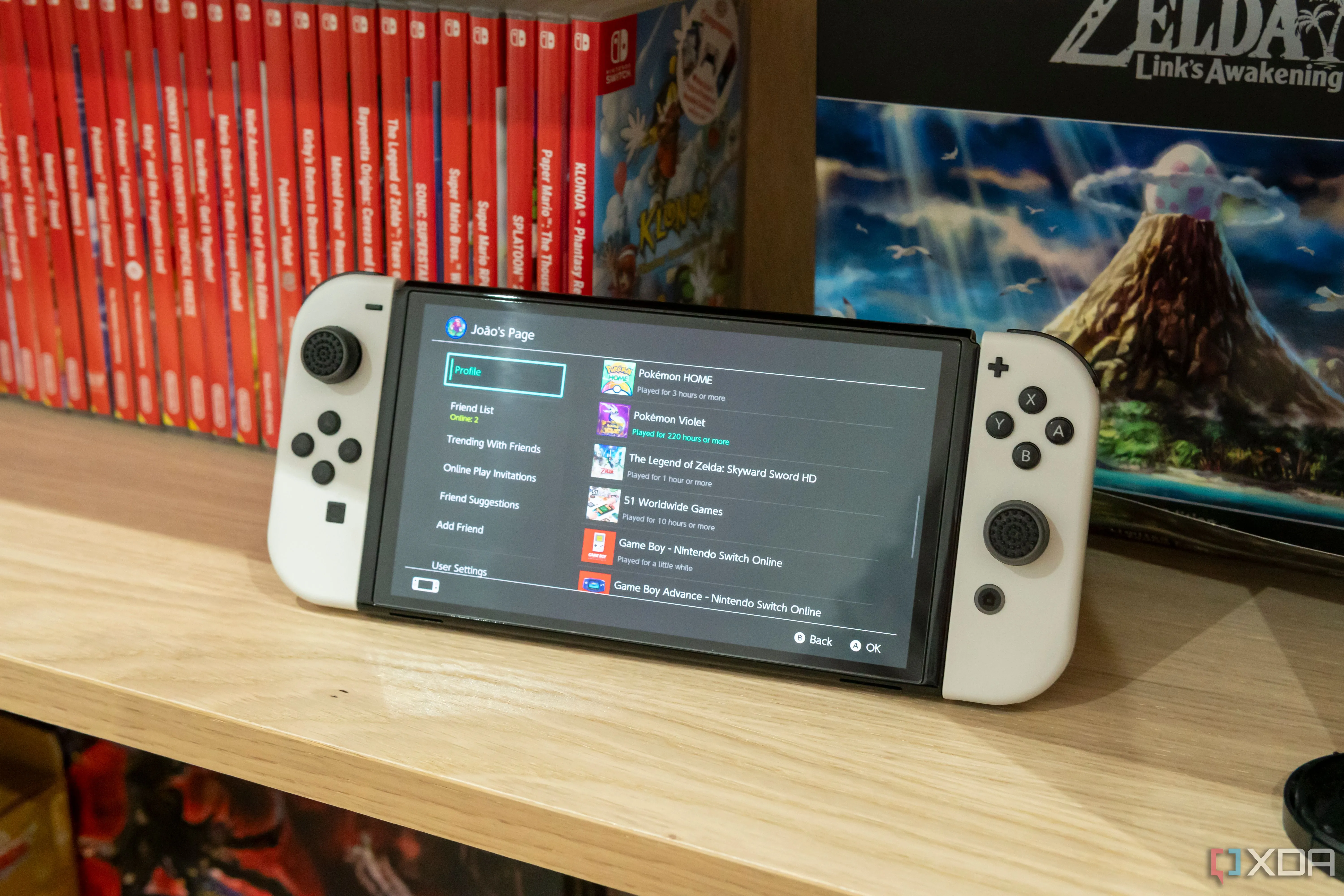 Người dùng đang trải nghiệm game trên máy Nintendo Switch