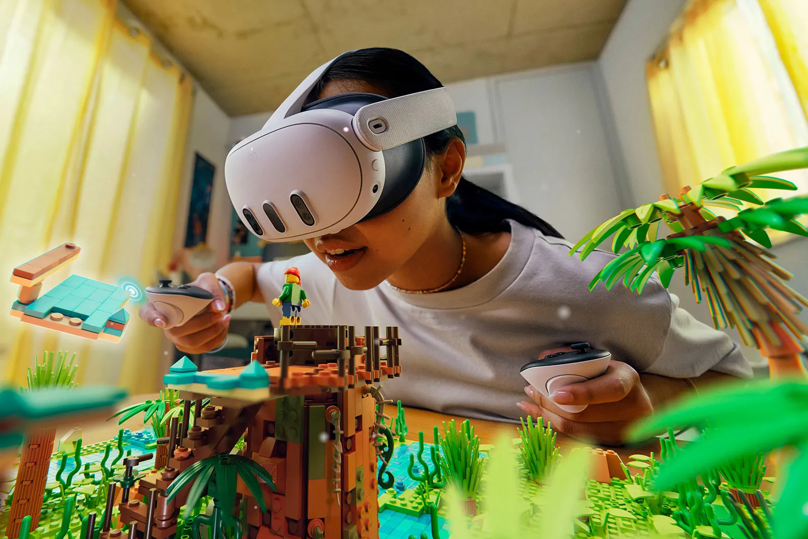 Người dùng trải nghiệm thực tế ảo với kính Meta Quest 3, minh họa cho xu hướng kính VR độc lập.