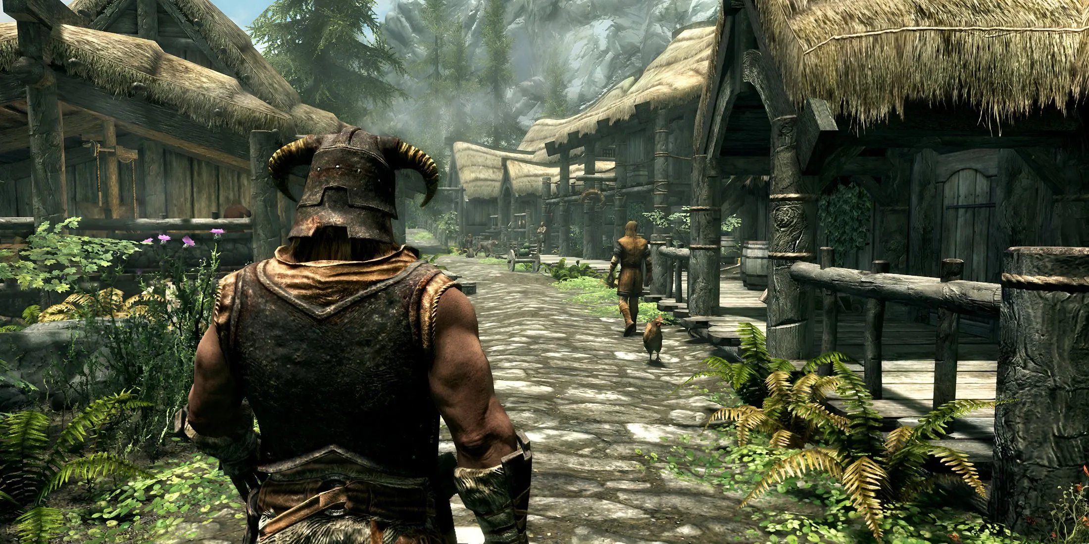 Nhân vật Dragonborn trong Elder Scrolls 5 Skyrim, minh họa cho các mod nhiệm vụ và tăng cường trải nghiệm