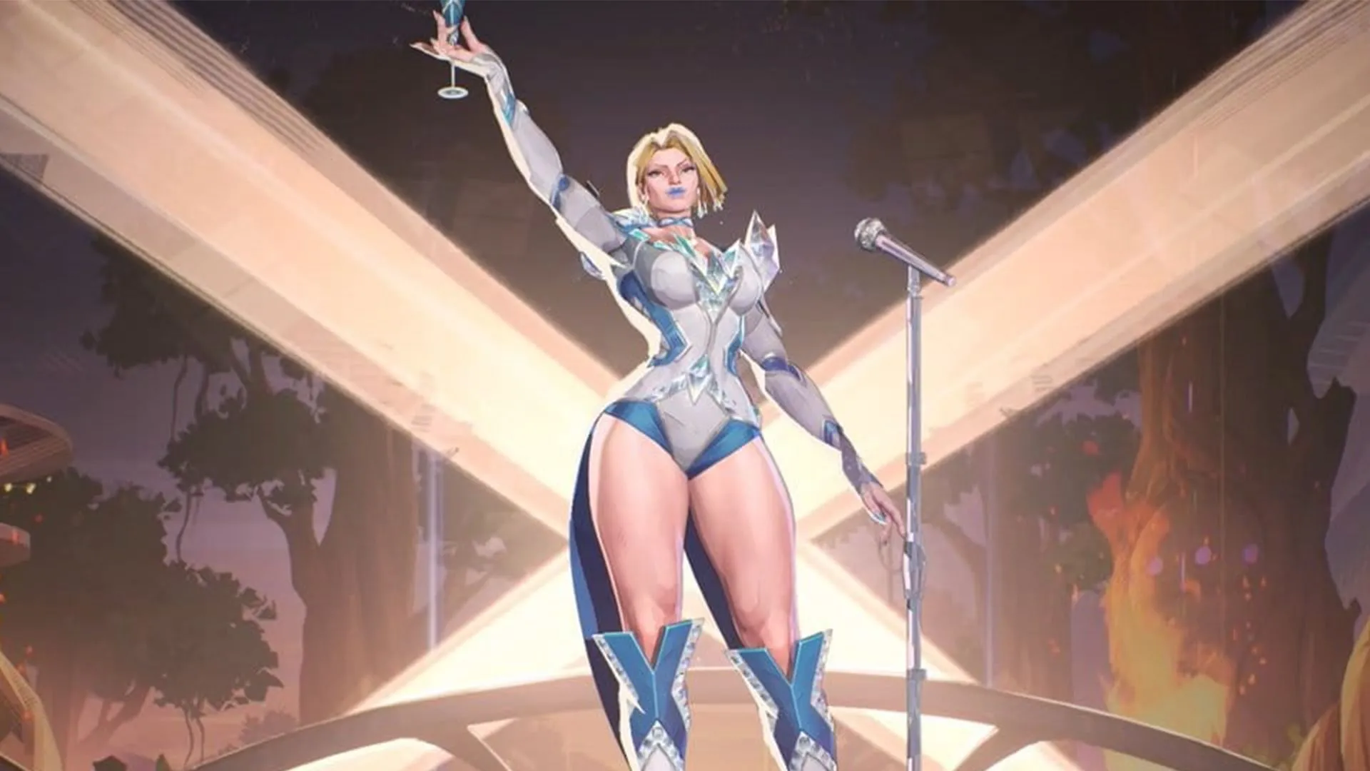 Nhân vật Emma Frost trong Marvel Rivals, minh chứng cho việc mở khóa tất cả tướng miễn phí