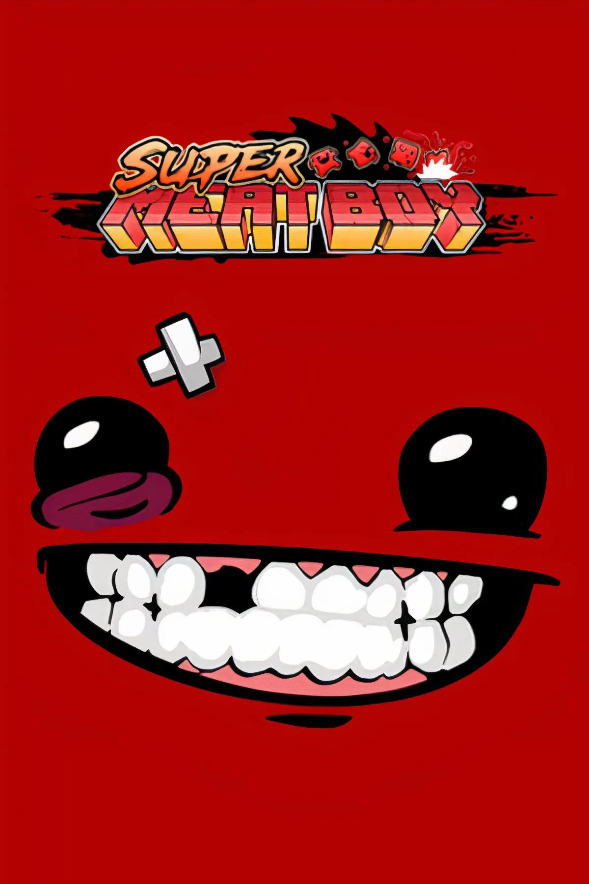 Nhân vật Meat Boy nhảy qua chướng ngại vật trong game Super Meat Boy