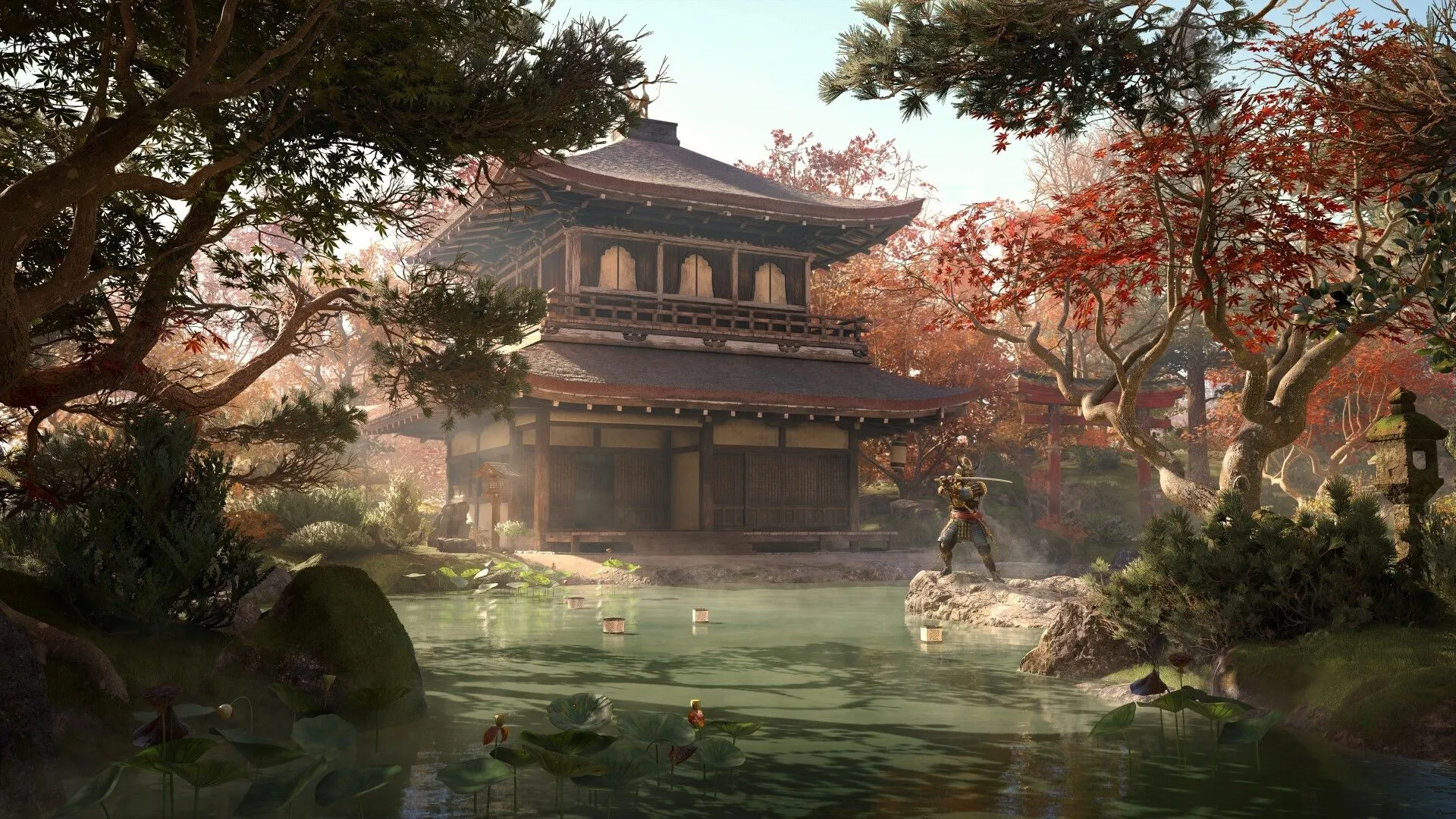 Nhân vật Naoe thực hiện kỹ năng ám sát lén lút trong Assassin's Creed Shadows.
