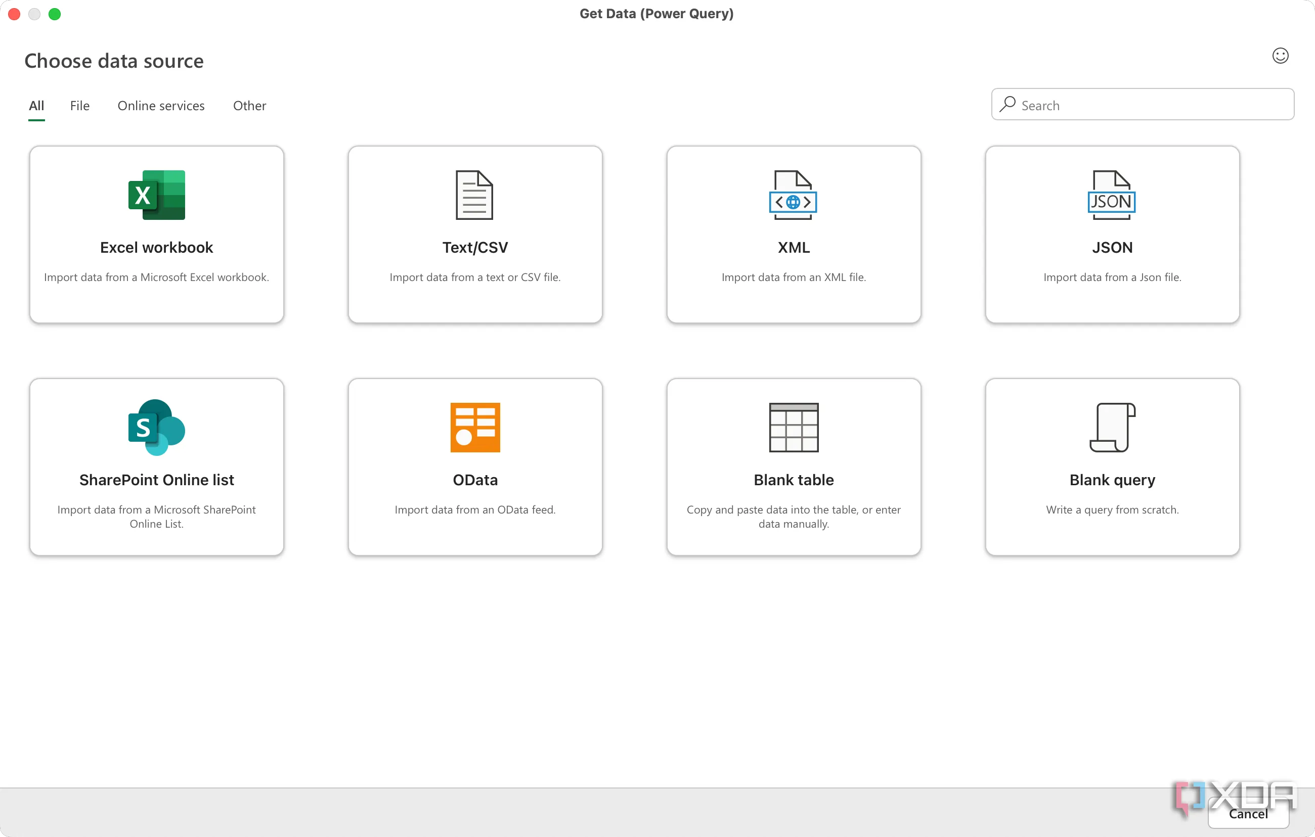 Nhiều nguồn dữ liệu kết nối với Power Query của Excel