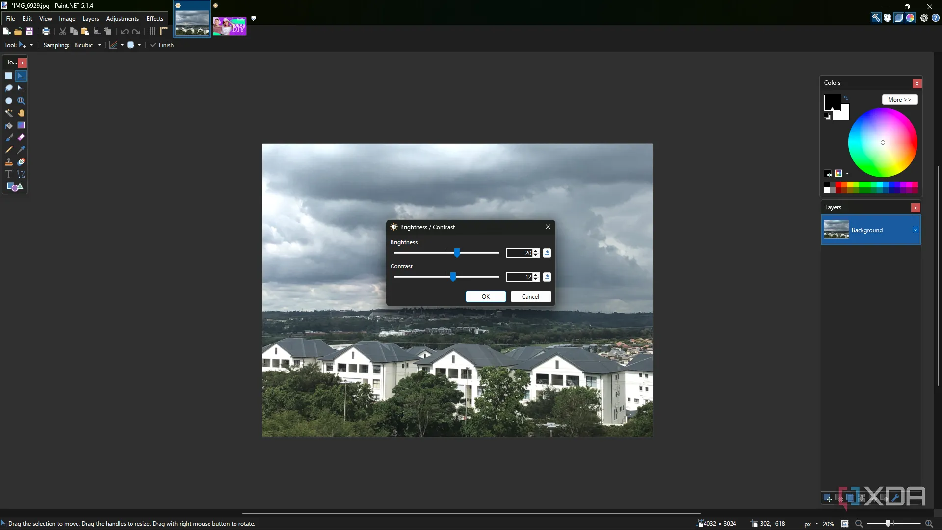 PaintNET adjusting brightness