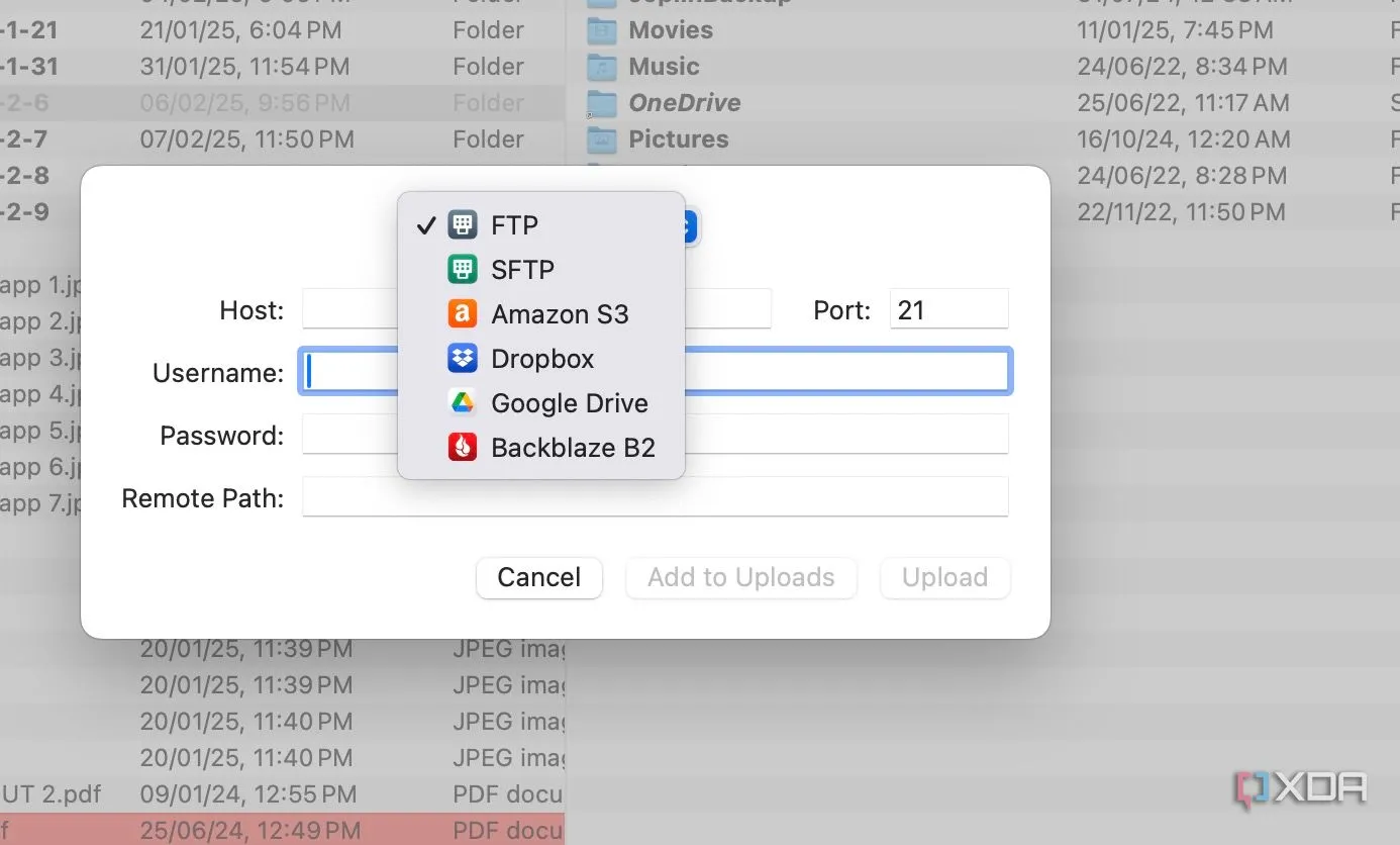 Path Finder tích hợp upload file trực tiếp lên Google Drive và Dropbox