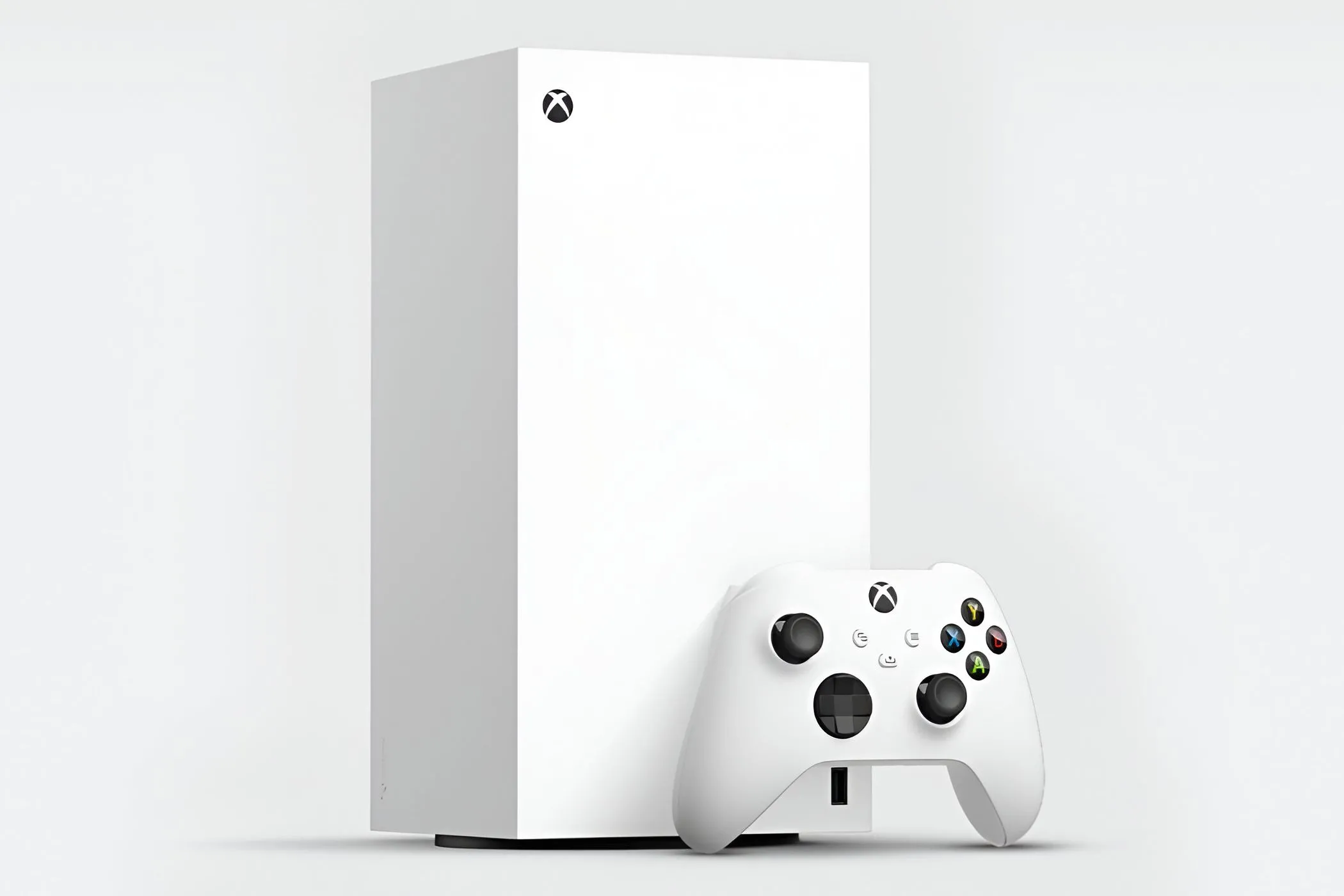 Phiên bản kỹ thuật số của Xbox Series X, biểu tượng cho xu hướng console không ổ đĩa và phân phối game trực tuyến.