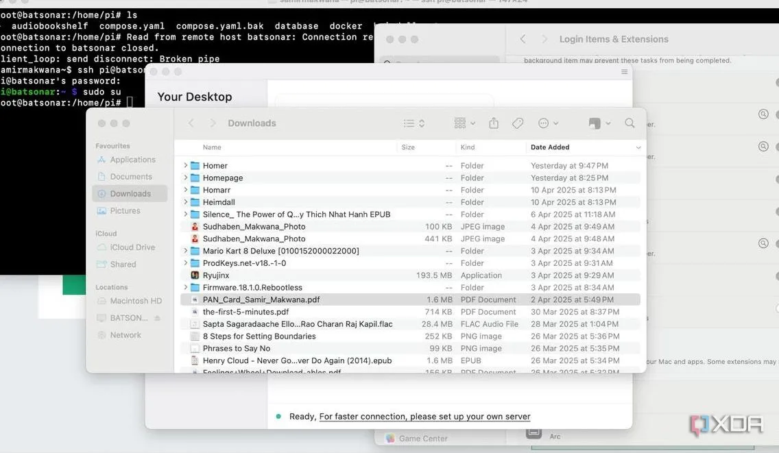Phiên làm việc điều khiển máy tính từ xa đang hoạt động thông qua RustDesk, hiển thị độ mượt mà và hiệu quả