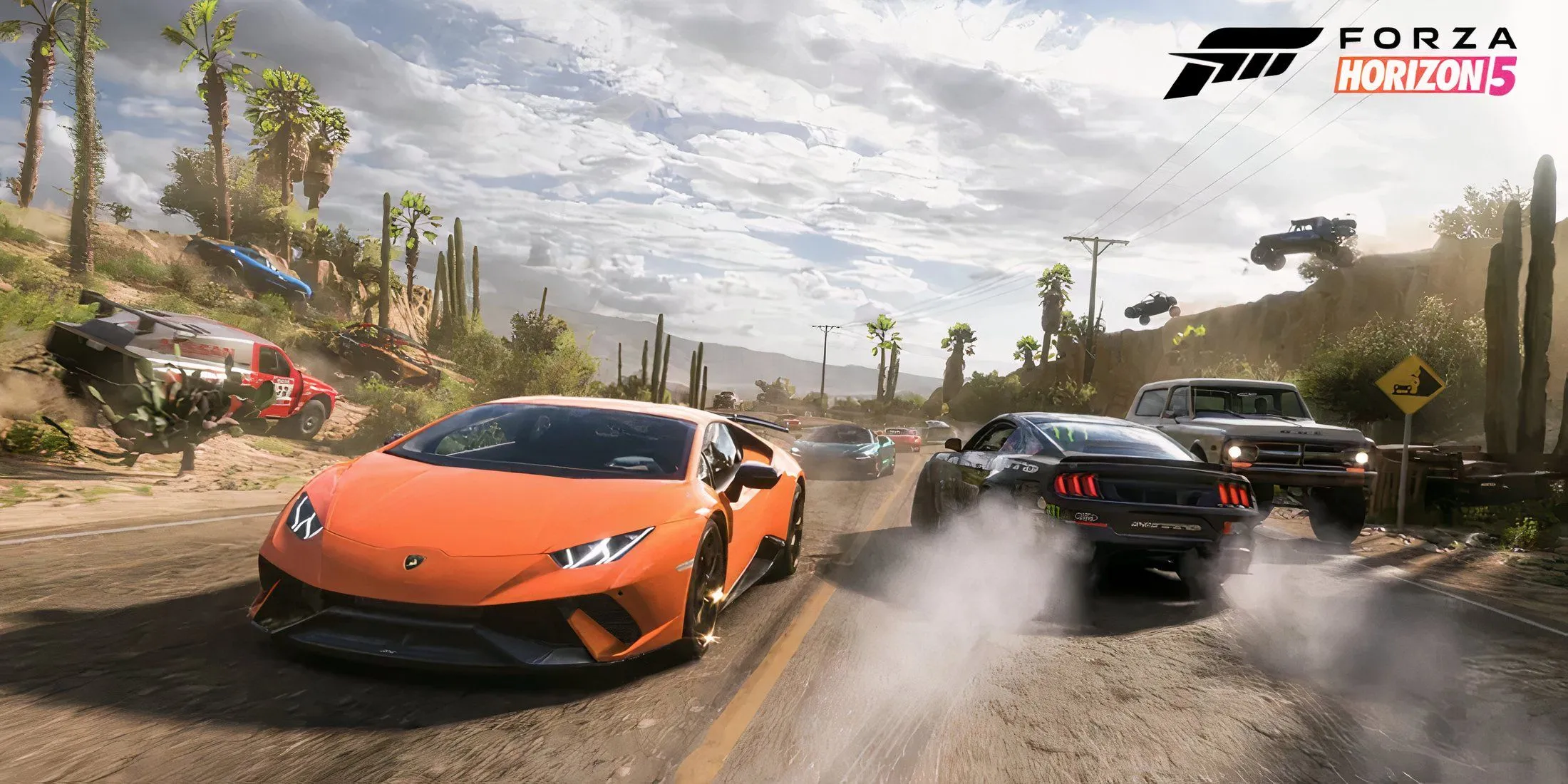 Phong cảnh thiên nhiên hùng vĩ của Mexico trong Forza Horizon 5 với một chiếc xe đua