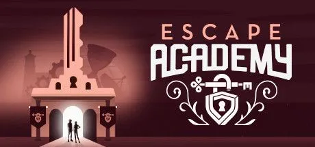 Poster game Escape Academy với các nhân vật đang cố gắng giải thoát