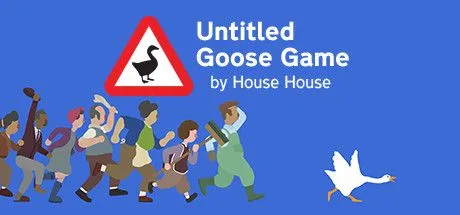 Poster game Untitled Goose Game với một con ngỗng đang gây rối loạn