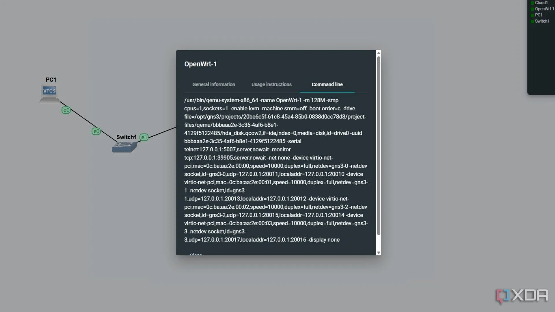 Router OpenWrt chạy trên QEMU trong GNS3