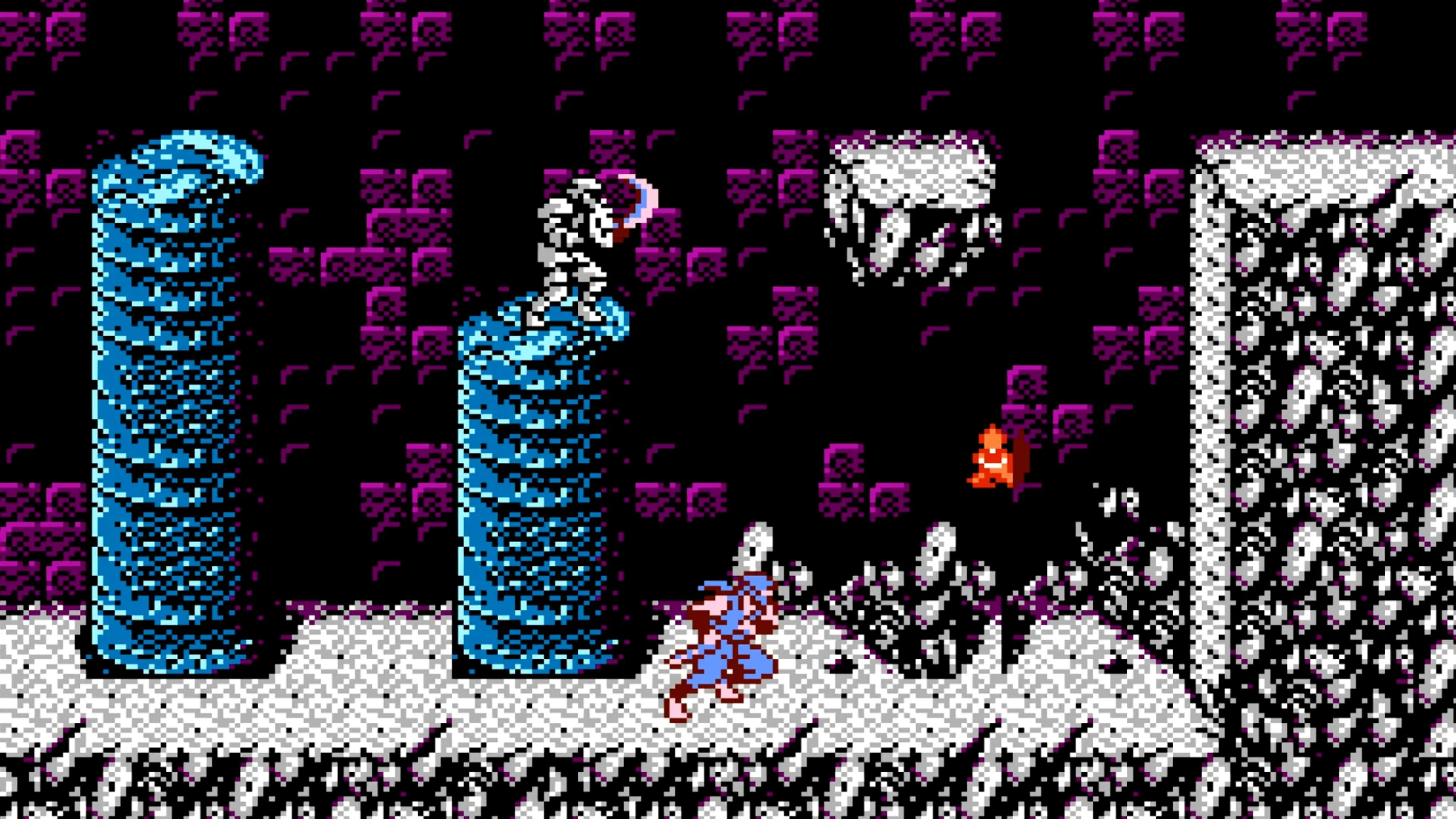 Ryu Hayabusa nhảy qua các chướng ngại vật trong Ninja Gaiden
