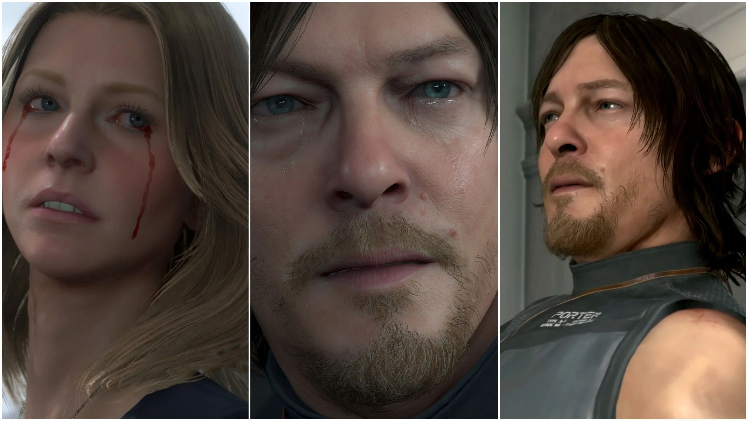 Sam Porter Bridges (Norman Reedus) và một thành viên Bridges khác trong Death Stranding, thể hiện tương tác giữa các nhân vật trong game.